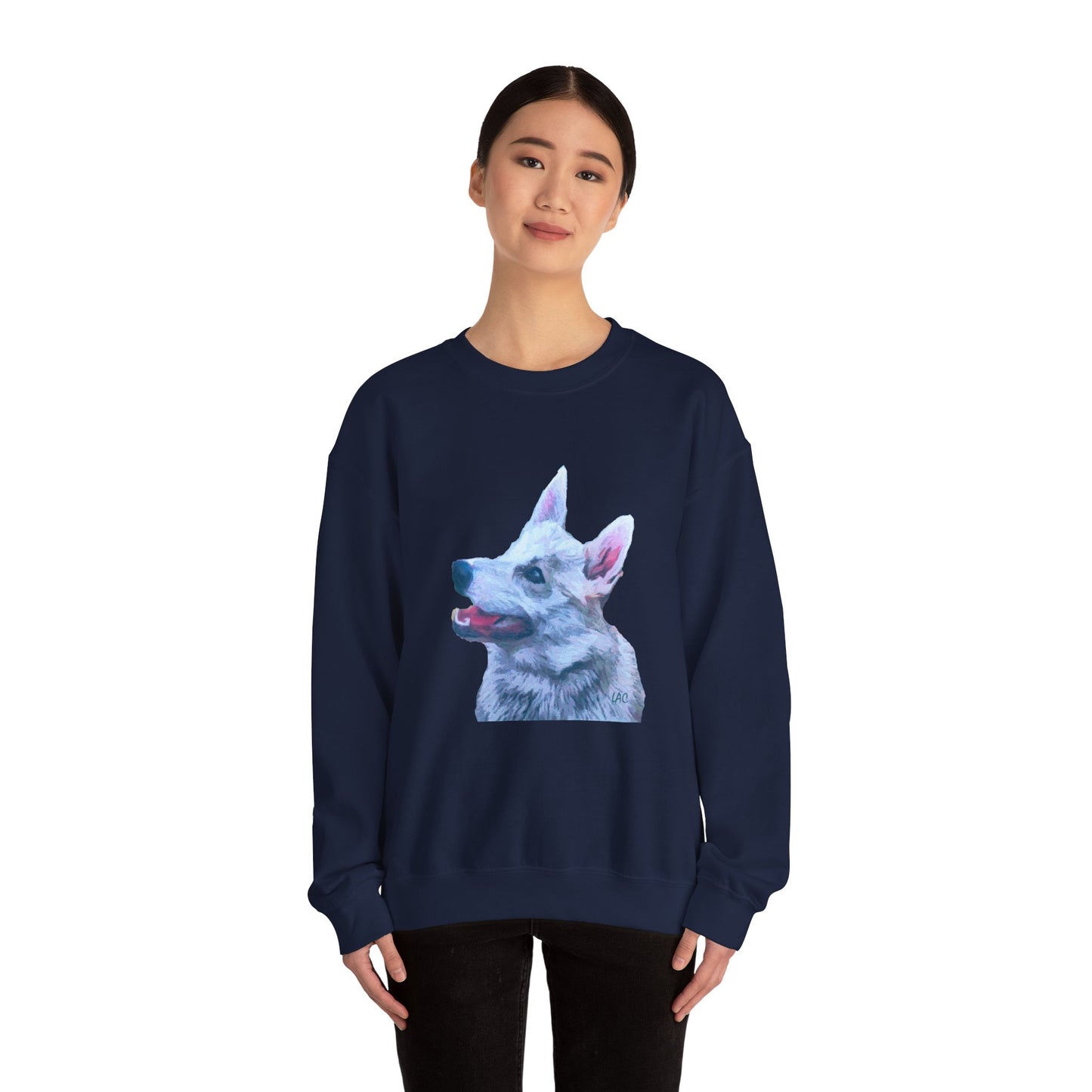 Norwegian Buhund Unisex 50/50 Crewneck Sweatshirt