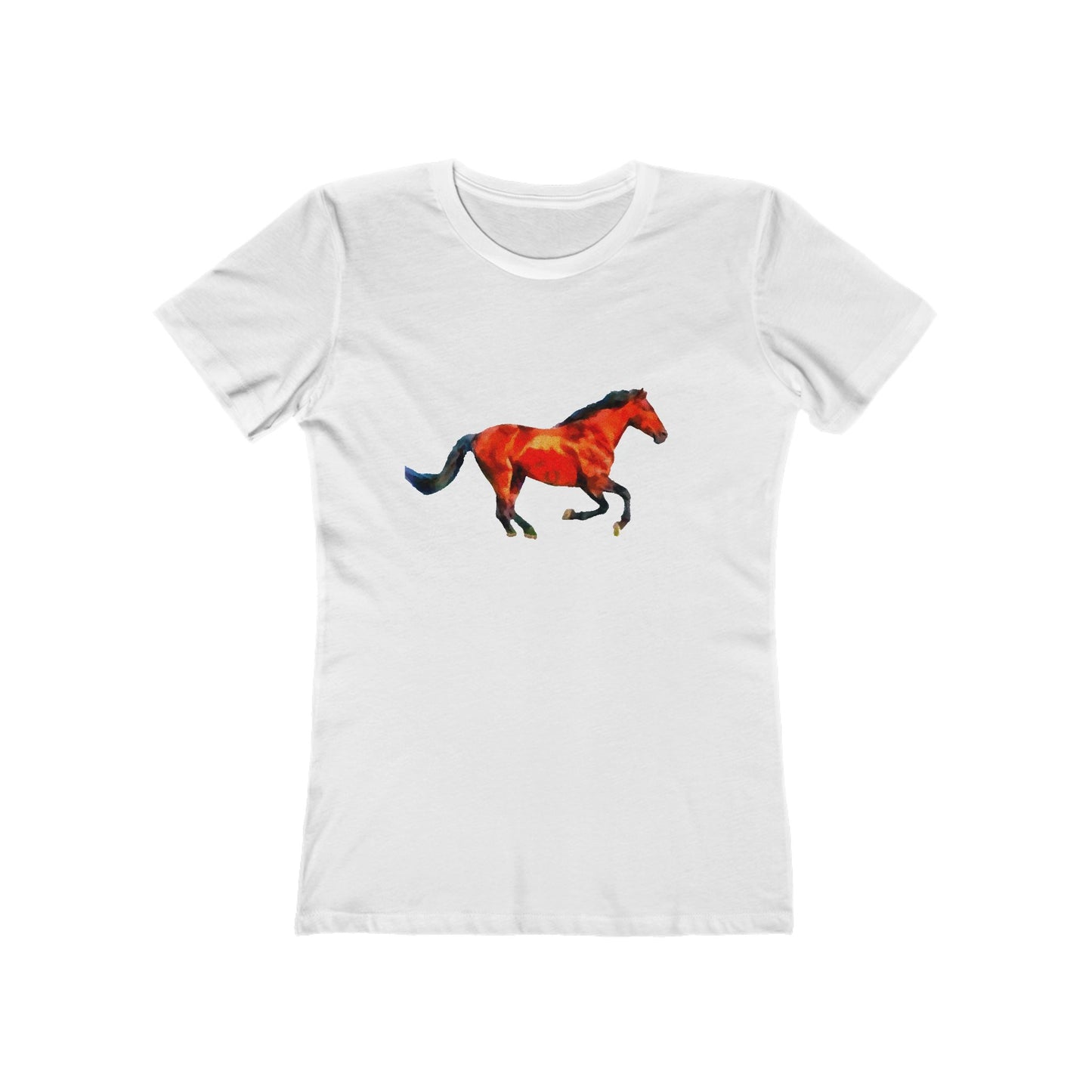 Horse 'Old Red' Women's Slim Fit Ringspun Cotton T-Shirt