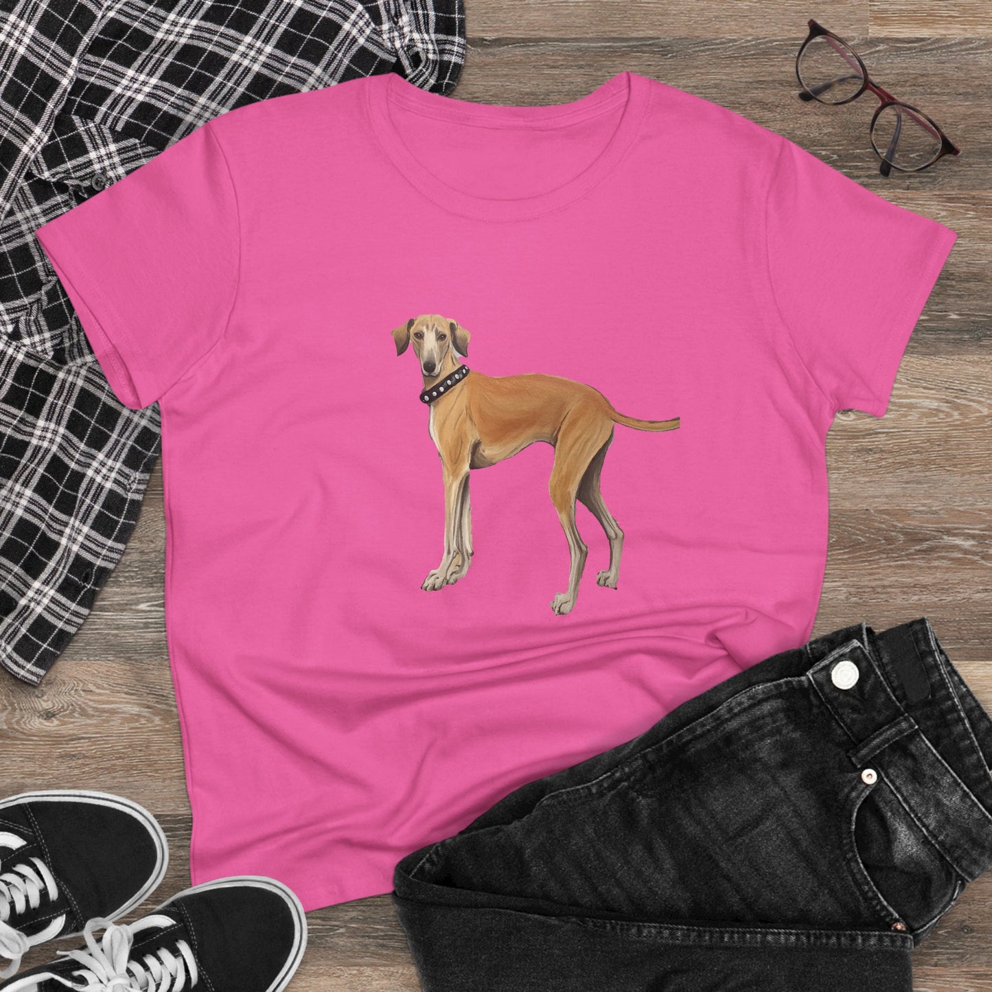 Sloughi - Arabian Greyhound - Women's Midweight Cotton Tee