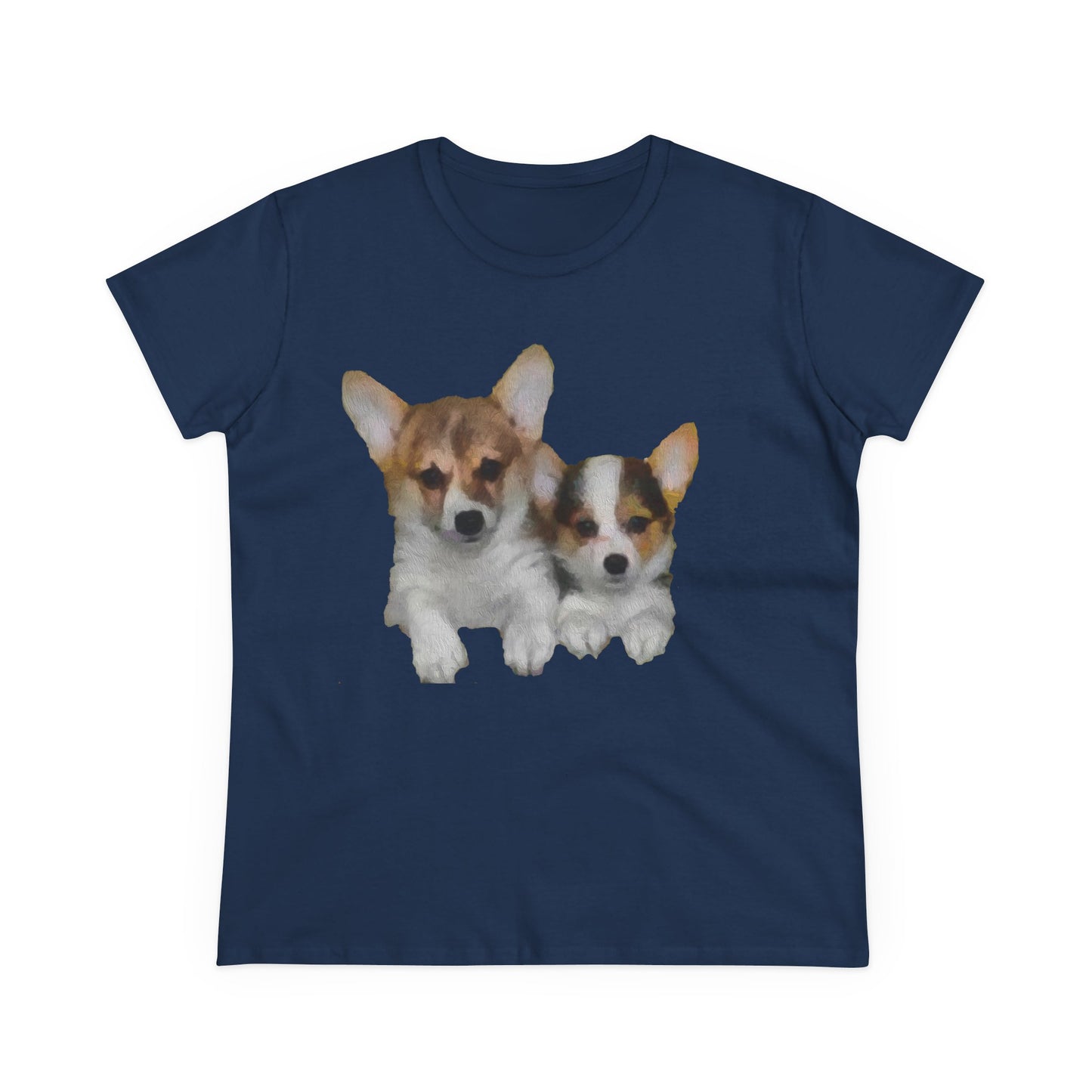 Welsh Corgi 'Cousins' Women's Midweight Cotton Tee