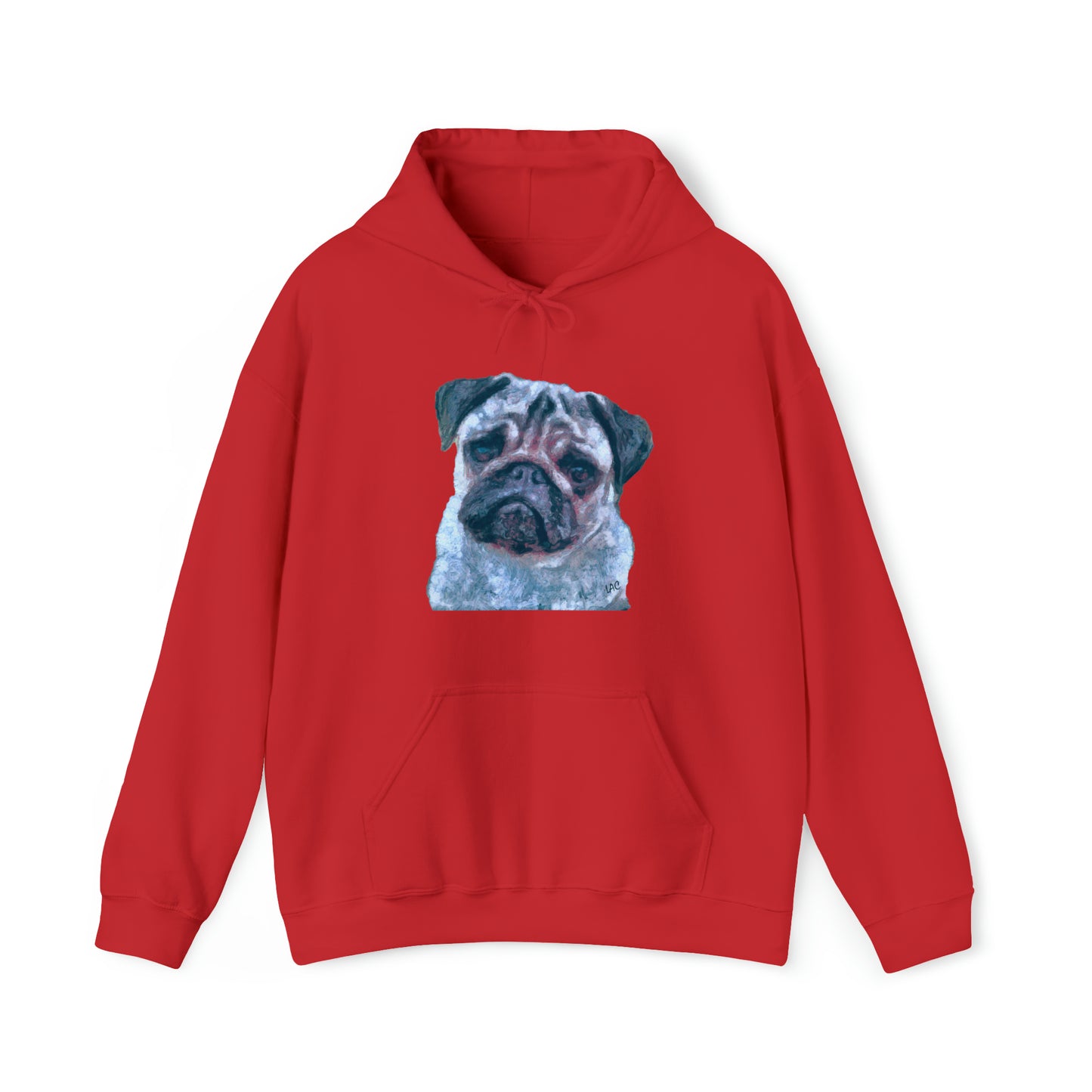 Pug 'Pompey' Unisex 50/50 Hoodie