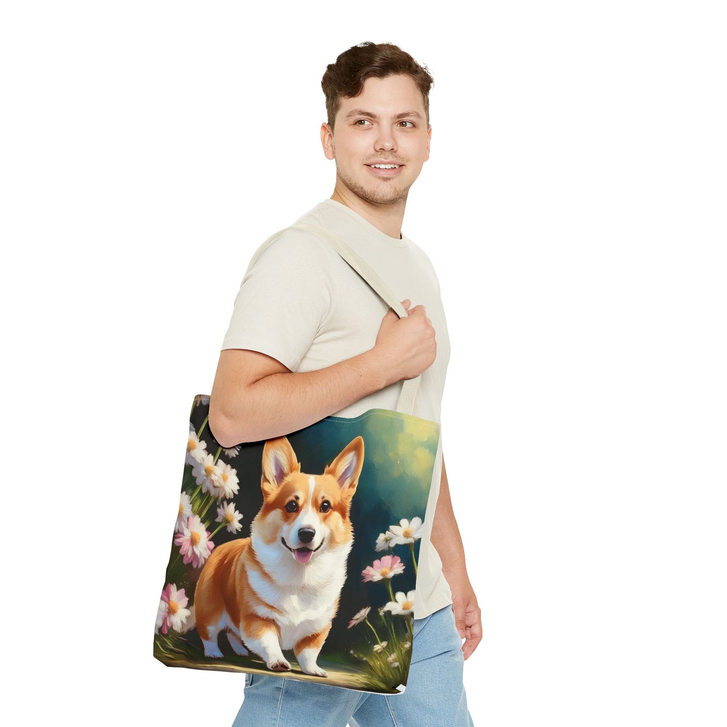 Welsh Corgi Puppy - Polyester Tote Bag (AOP)