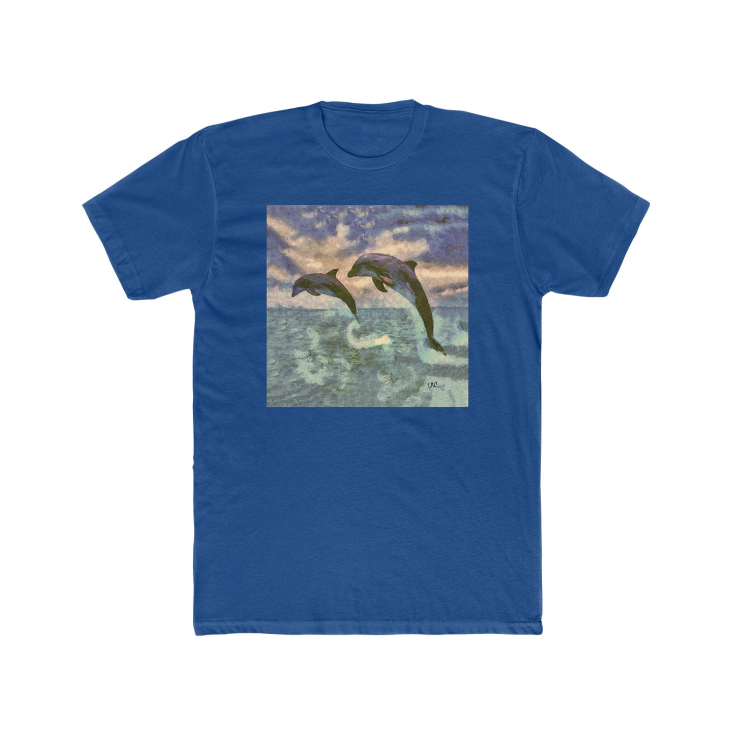 Dolphins 'Flip & FLop' -- Men's Fitted Cotton Crew Tee
