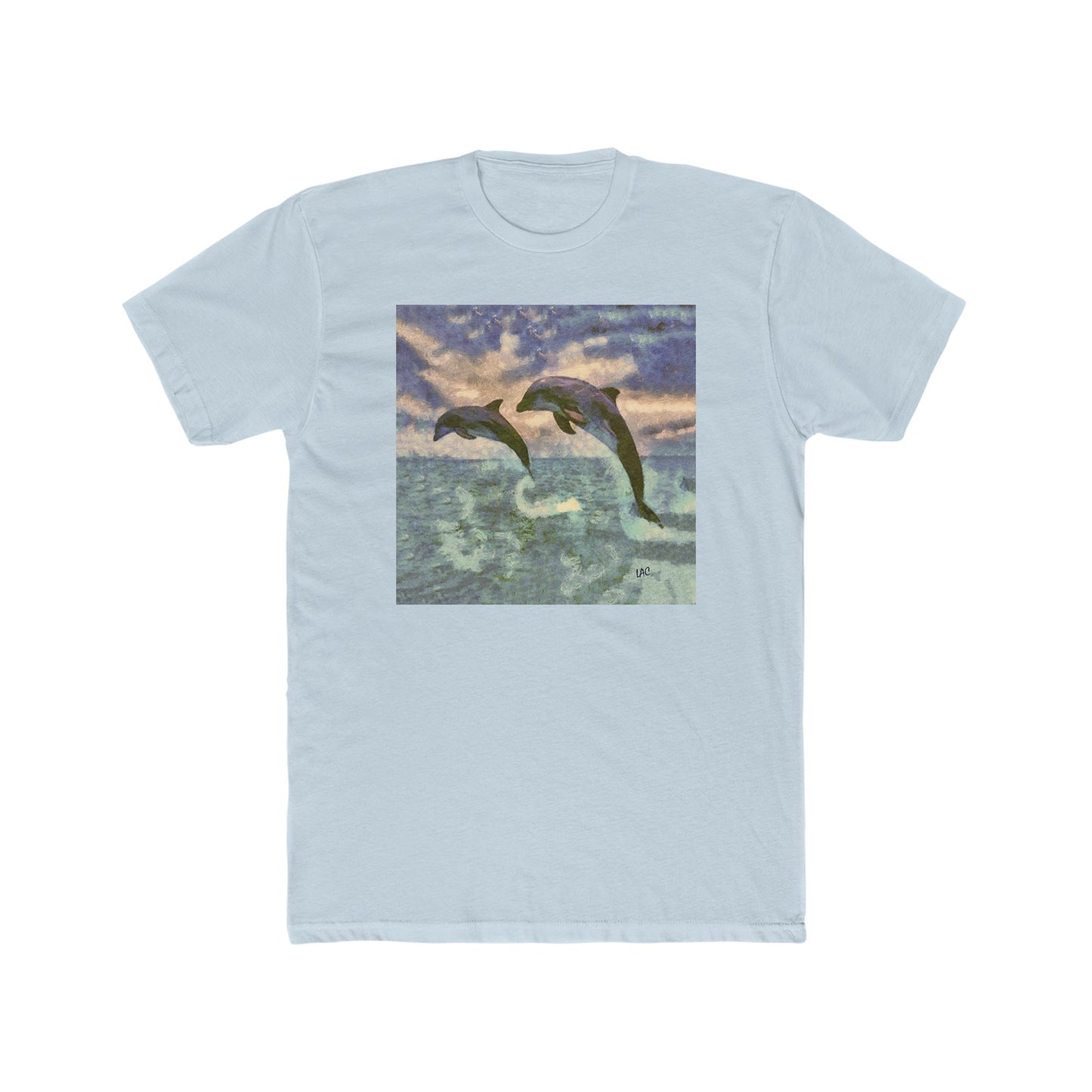 Dolphins 'Flip & FLop' -- Men's Fitted Cotton Crew Tee