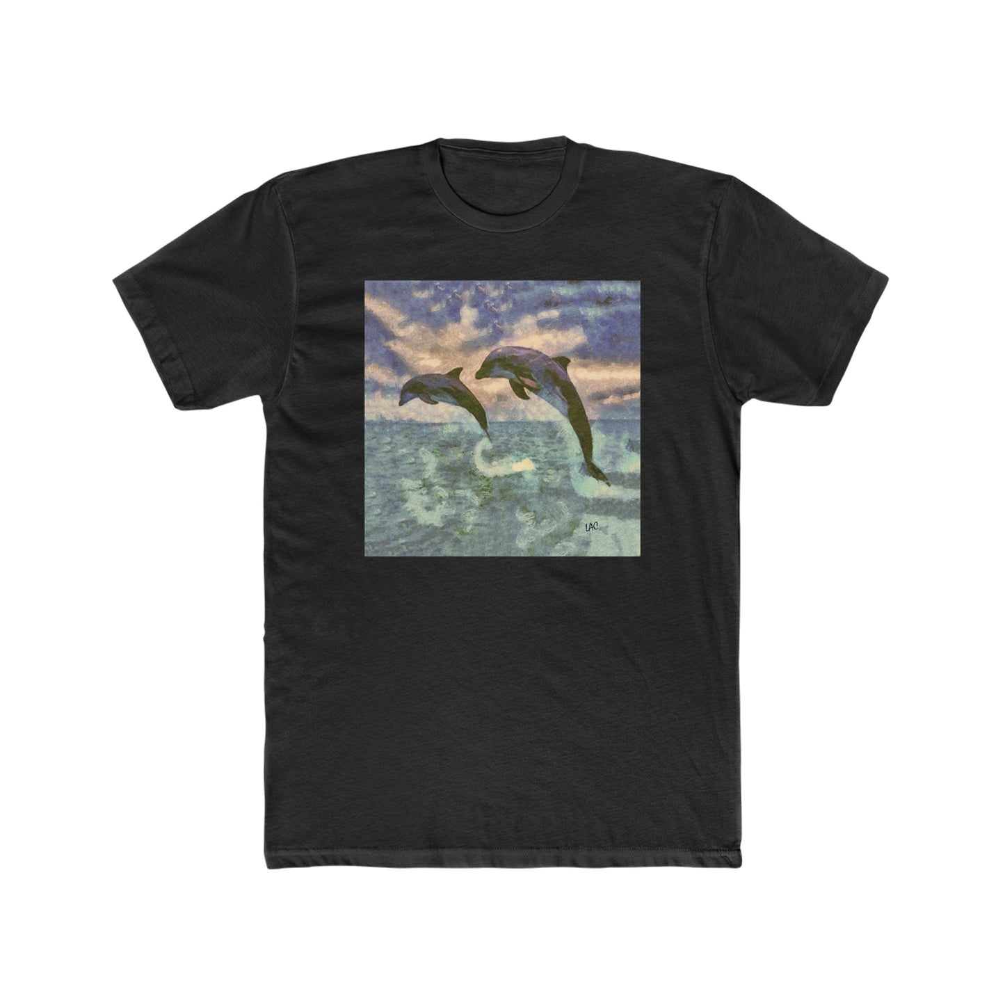 Dolphins 'Flip & FLop' -- Men's Fitted Cotton Crew Tee