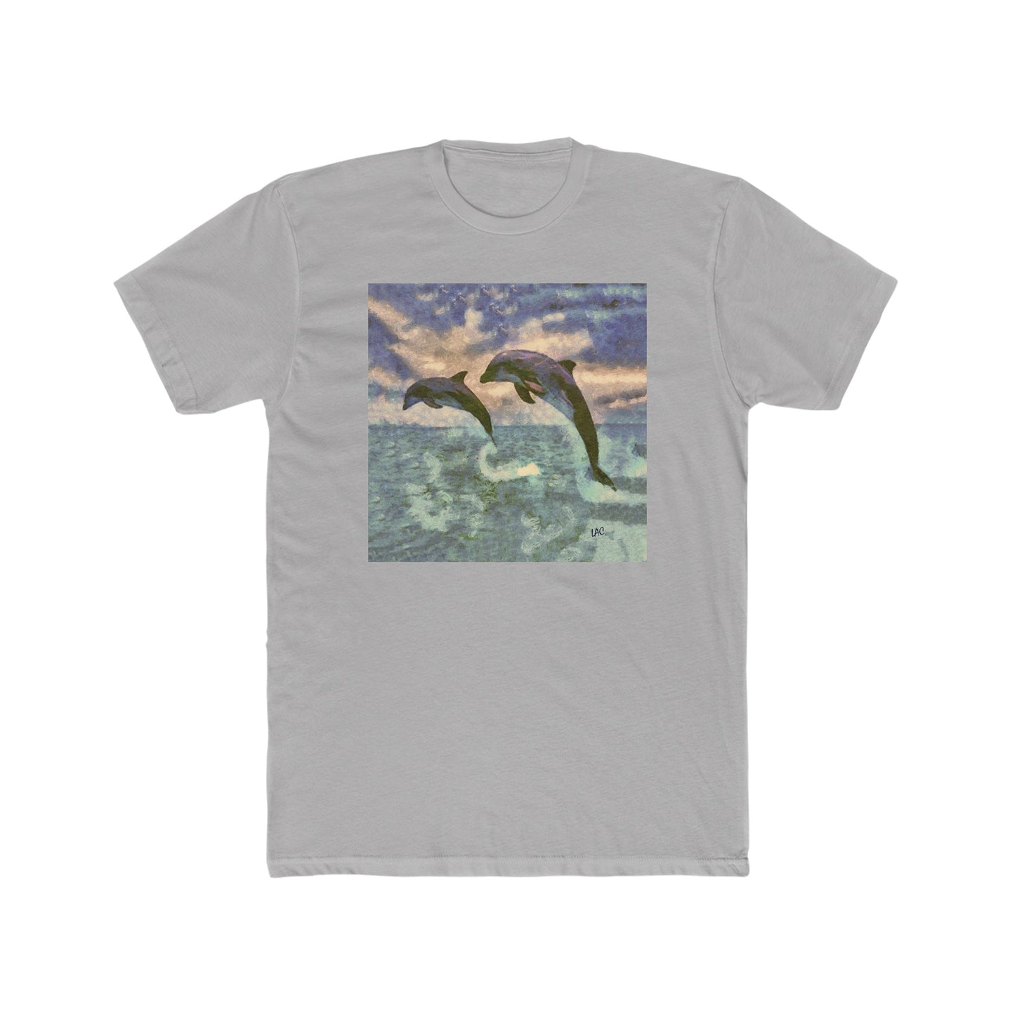 Dolphins 'Flip & FLop' -- Men's Fitted Cotton Crew Tee