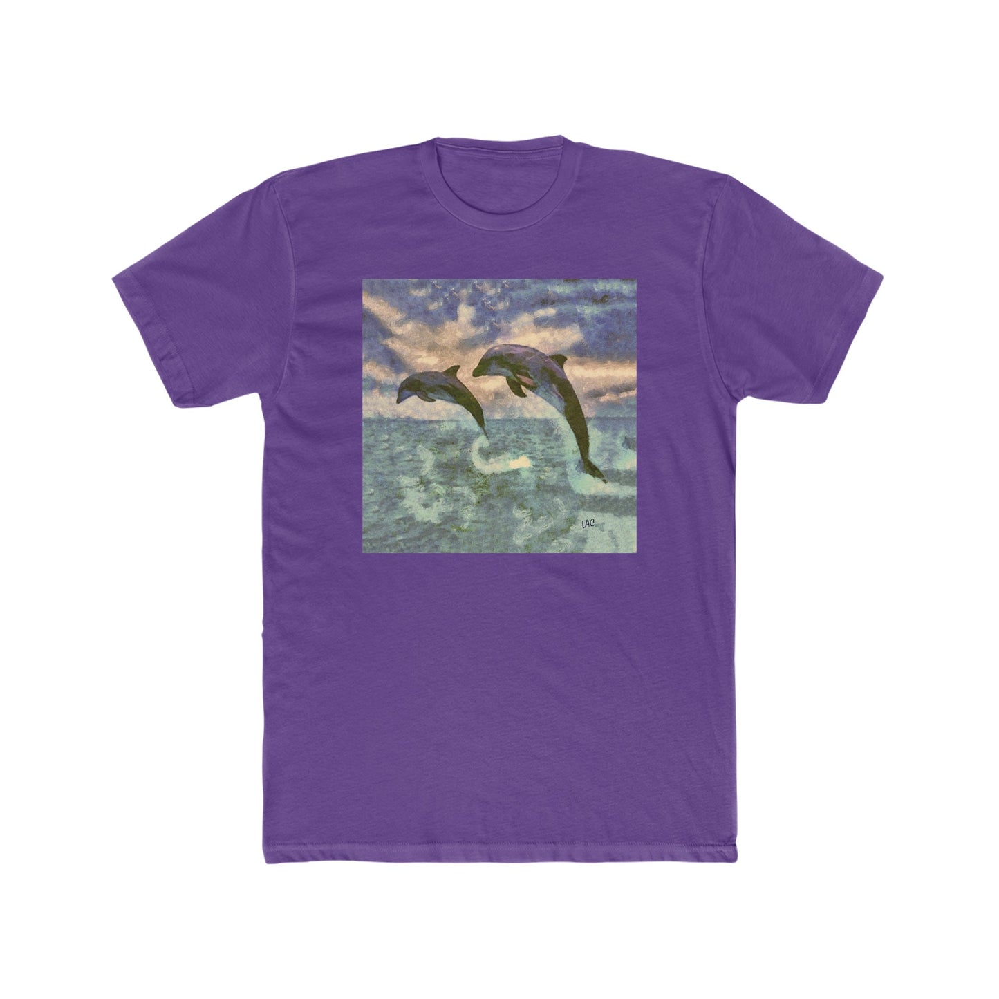 Dolphins 'Flip & FLop' -- Men's Fitted Cotton Crew Tee