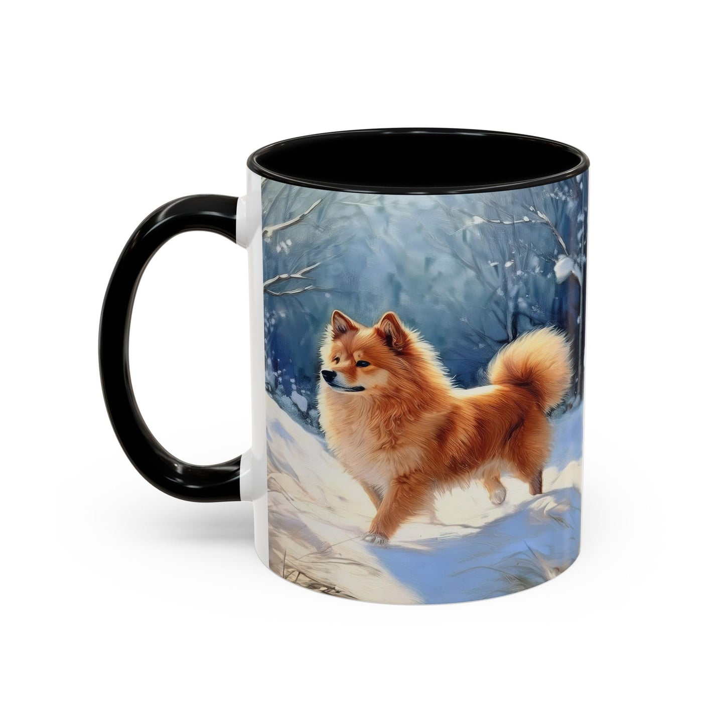 Finnish Spitz - Ceramic Accent Coffee Mug - Two Sizes of Delight