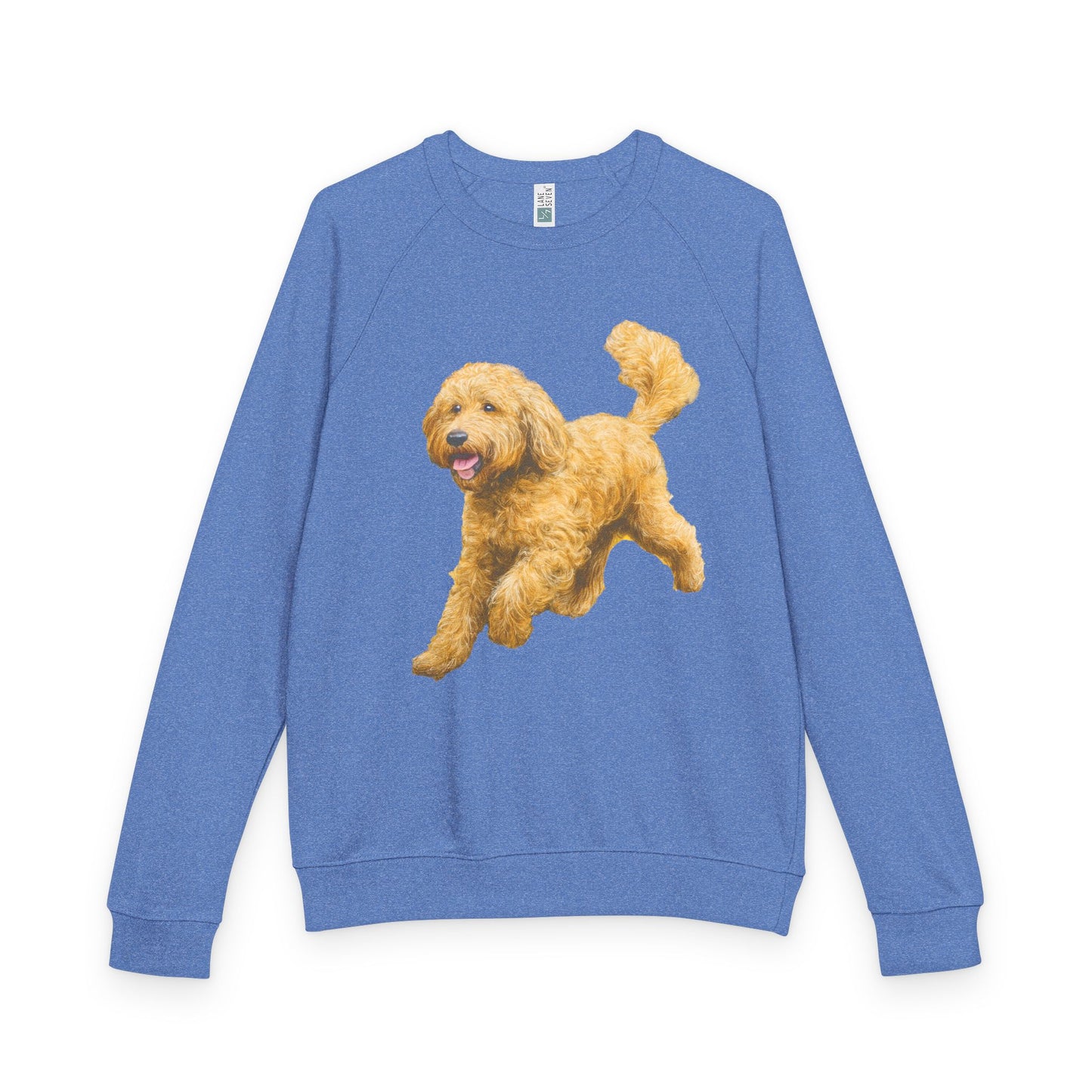 Goldendoodle Unisex French Terry Raglan Crewneck Long Sleeve