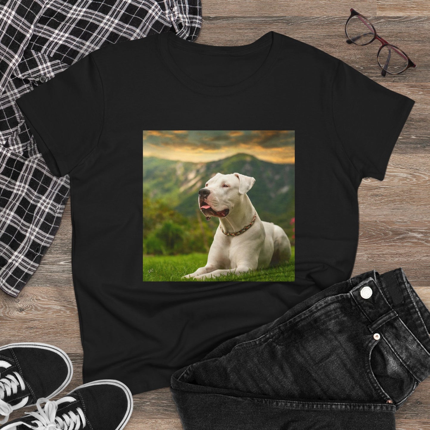 Dogo Argentino Women's Midweight Cotton Tee