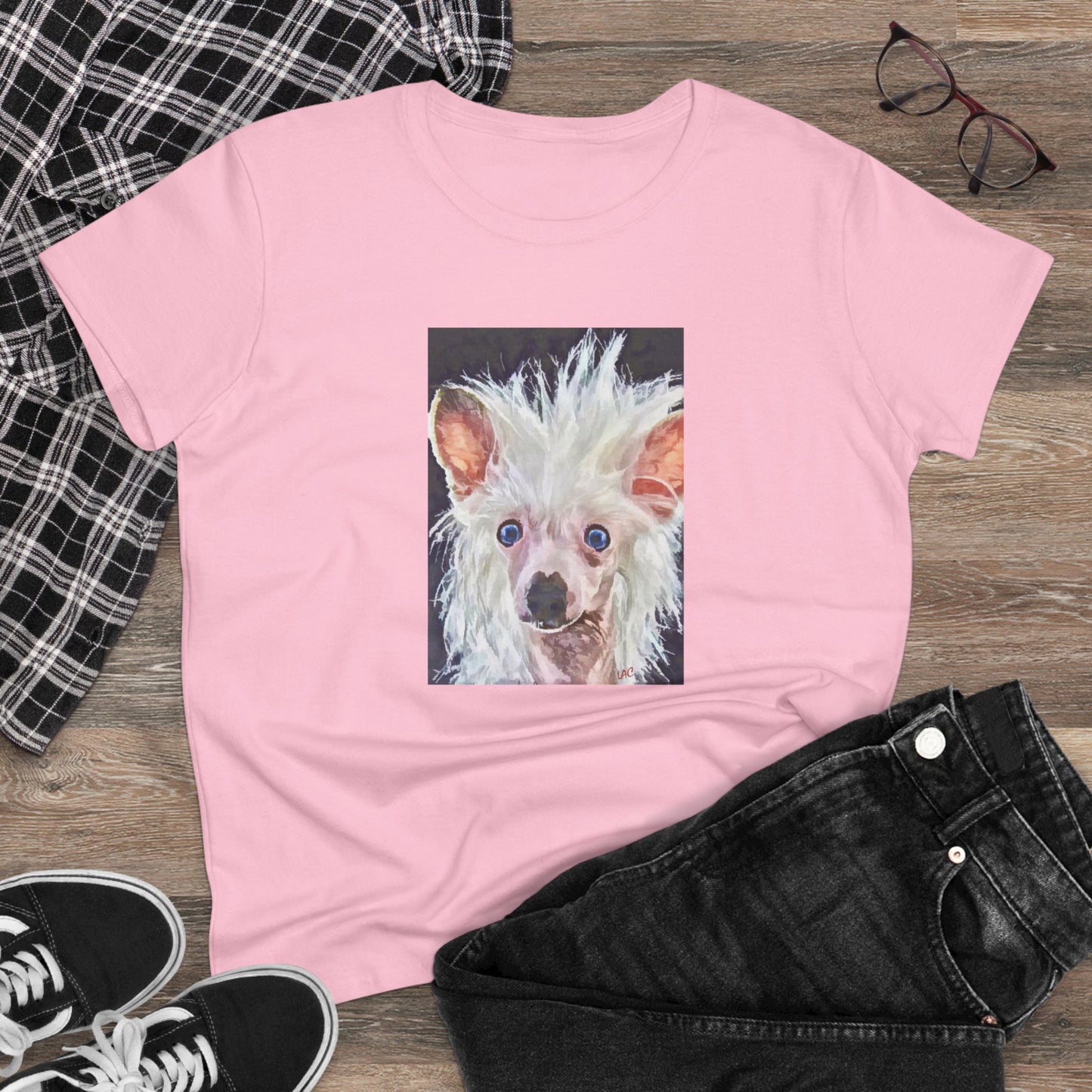 Chinese Crested Women's Midweight Cotton Tee