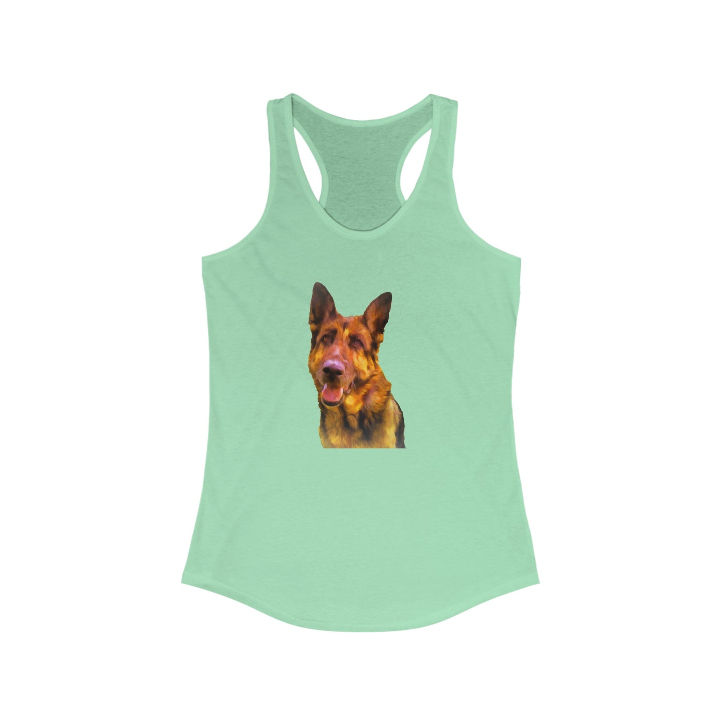 Bayli the Brilliant: Women's Racerback Tank Celebrating German Shepherds