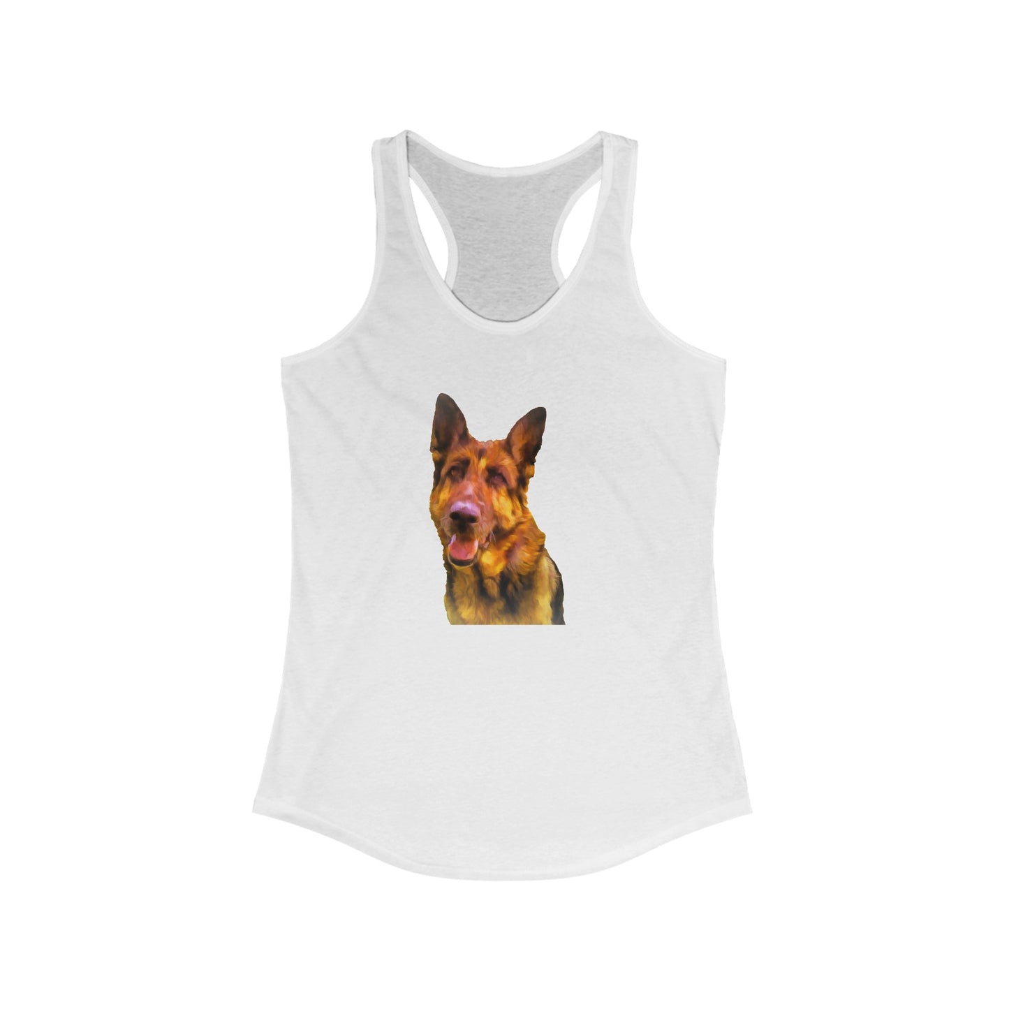 Bayli the Brilliant: Women's Racerback Tank Celebrating German Shepherds
