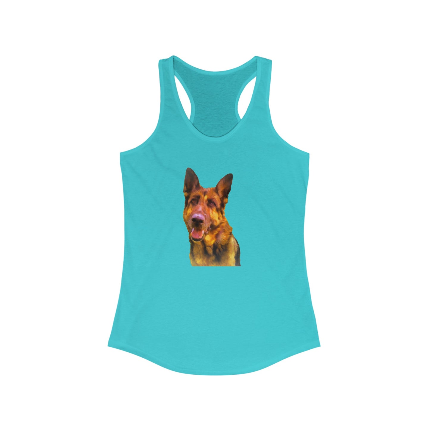 Bayli the Brilliant: Women's Racerback Tank Celebrating German Shepherds