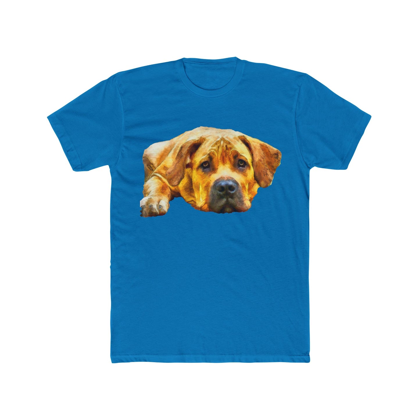 Boerboel Men's Fitted Cotton Crew Tee: Embrace Comfort and Style