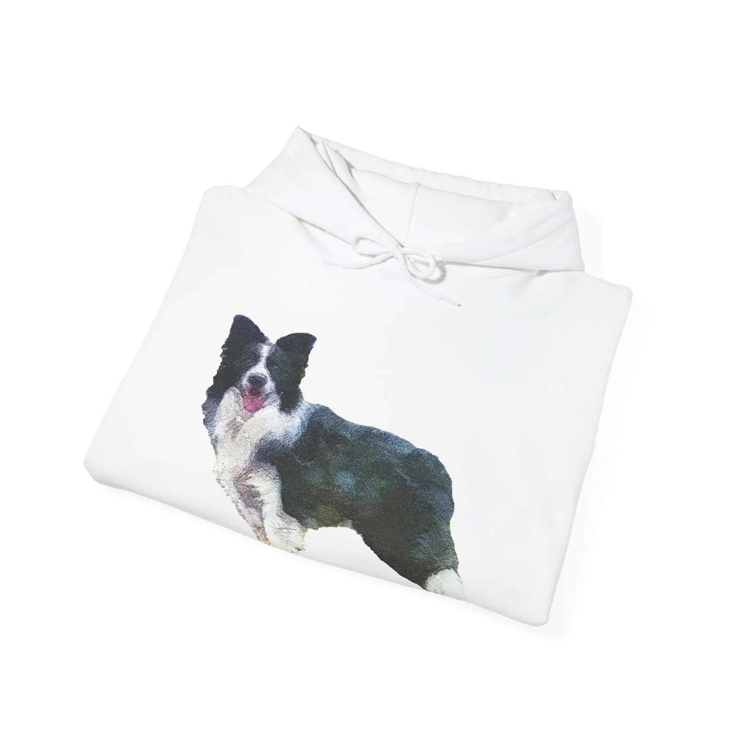 Border Collie 'Andrew' Unisex 50/50 Hooded Sweatshirt