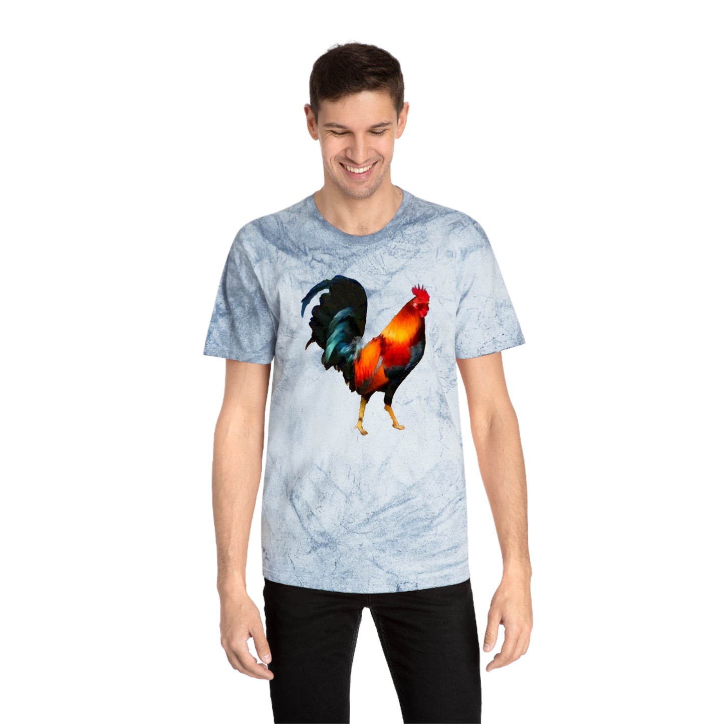Rooster 'Silas' Unisex Cotton Color Blast T-Shirt