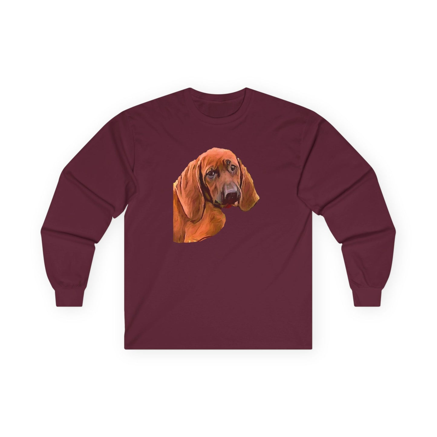 Redbone Coonhound - Unisex Cotton Long Sleeve Tee