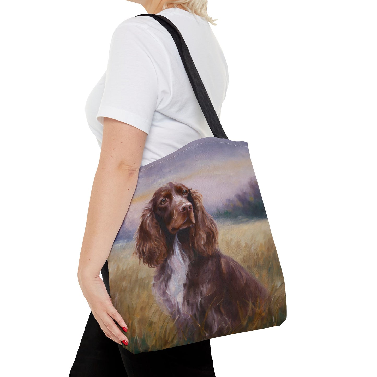 Field Spaniel Polyester Tote Bag (AOP)