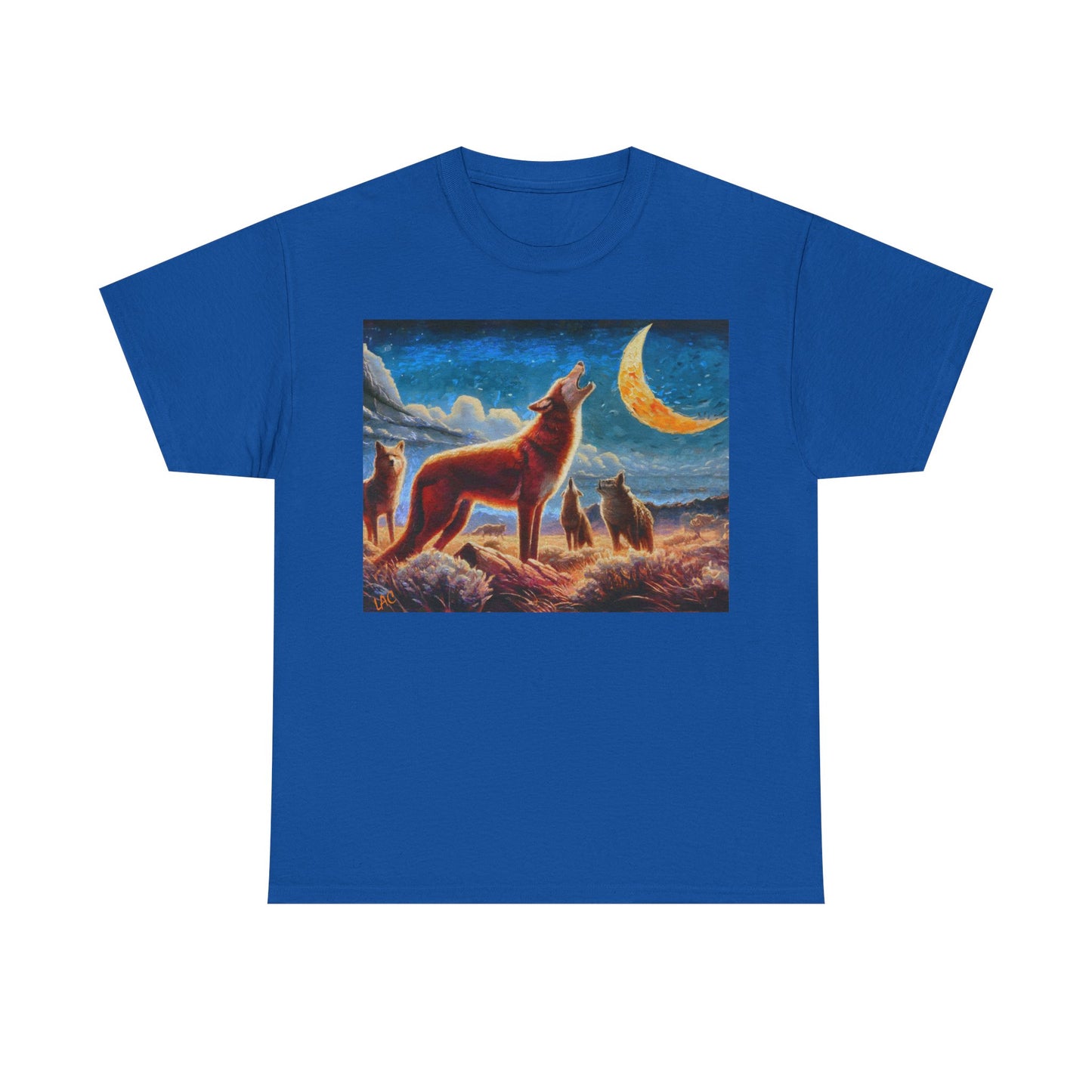 Coyotees in Moonlight Unisex Heavy Cotton Tee