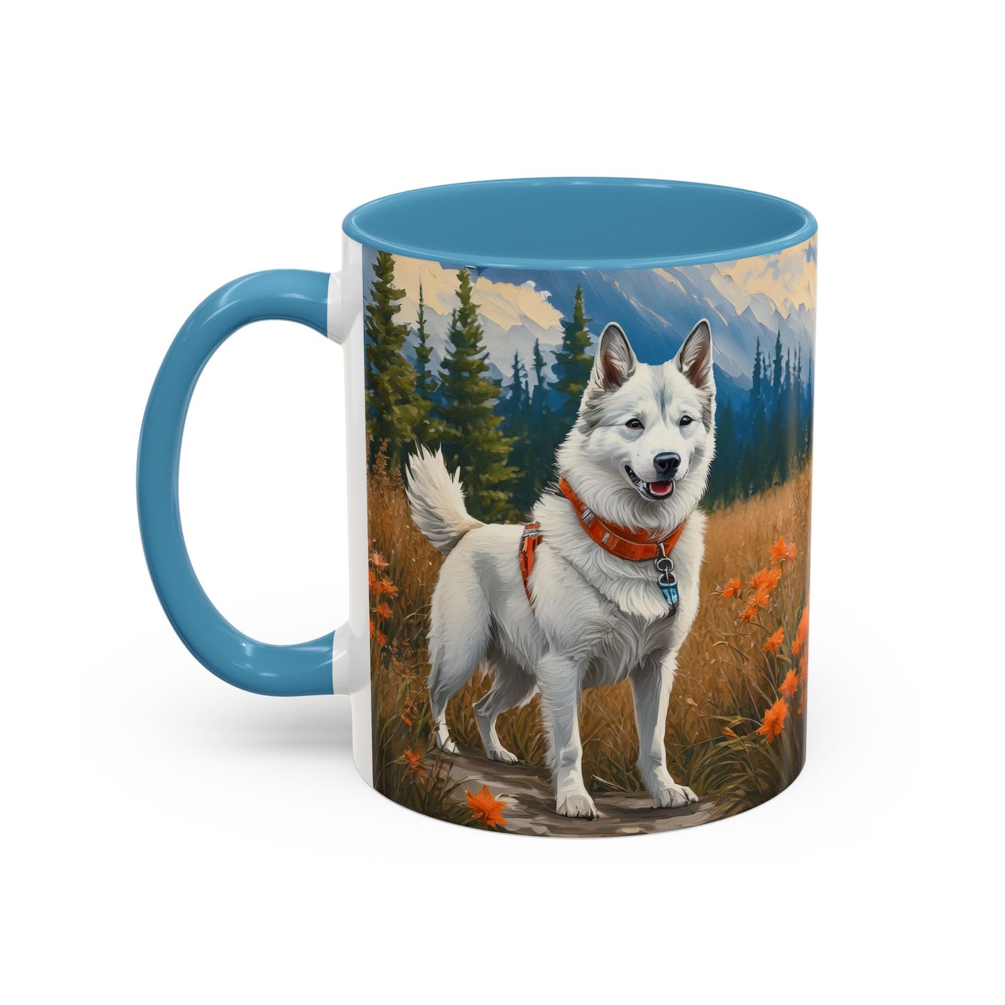 Yakutian Laika - Ceramic Accent Coffee Mug - 2 Sizes