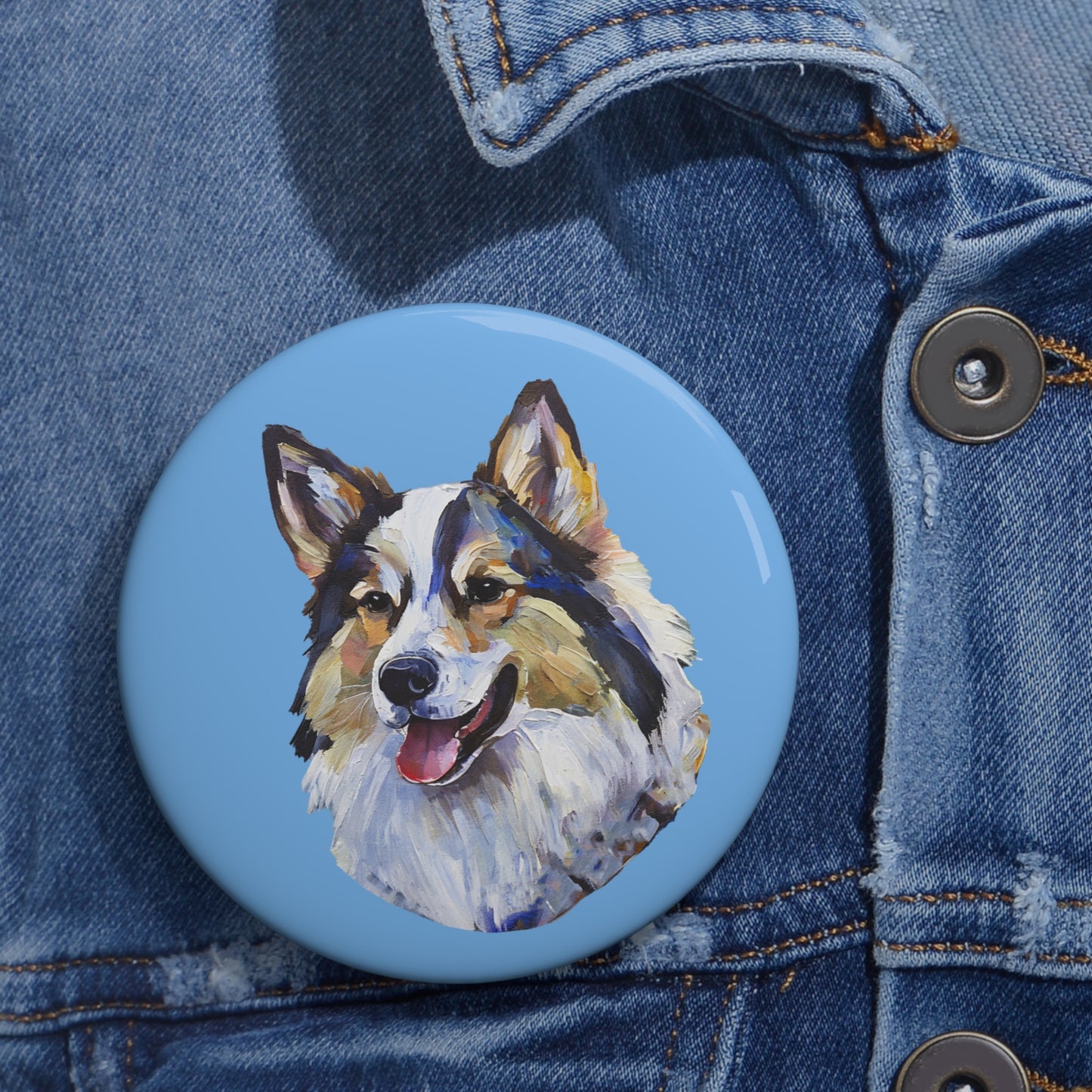 Alaskan Klee Kai Metal Pinback Buttons - Celebrate Your Mini Husky