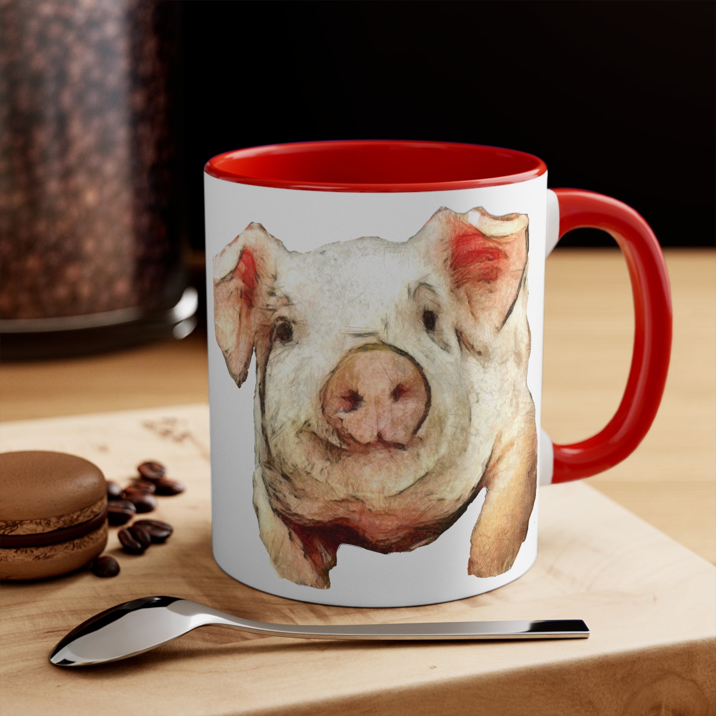 Pig 'Petunia' Accent Coffee Mug, 11oz