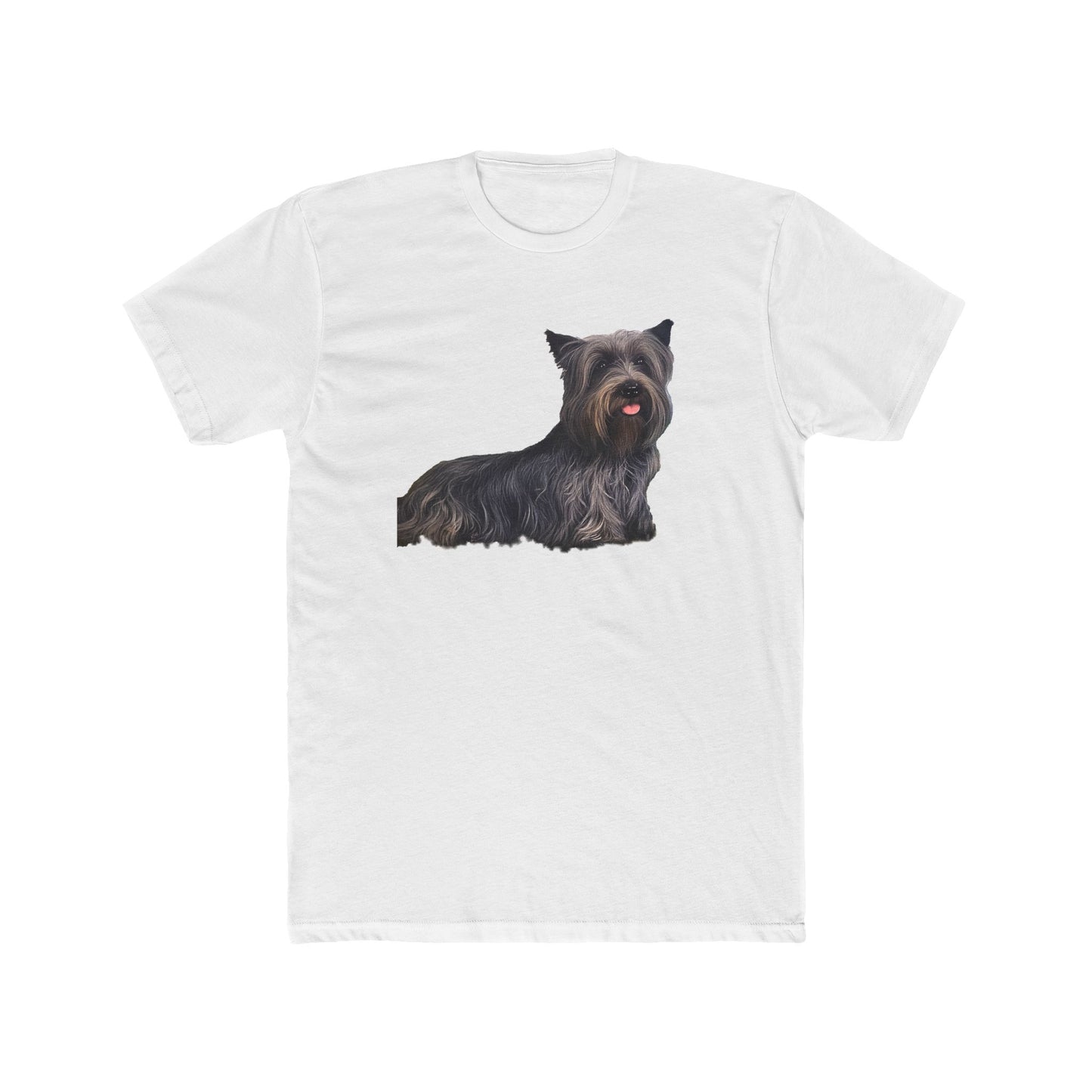 Skye Terrier - Men's Fitted Cotton Crew Tee