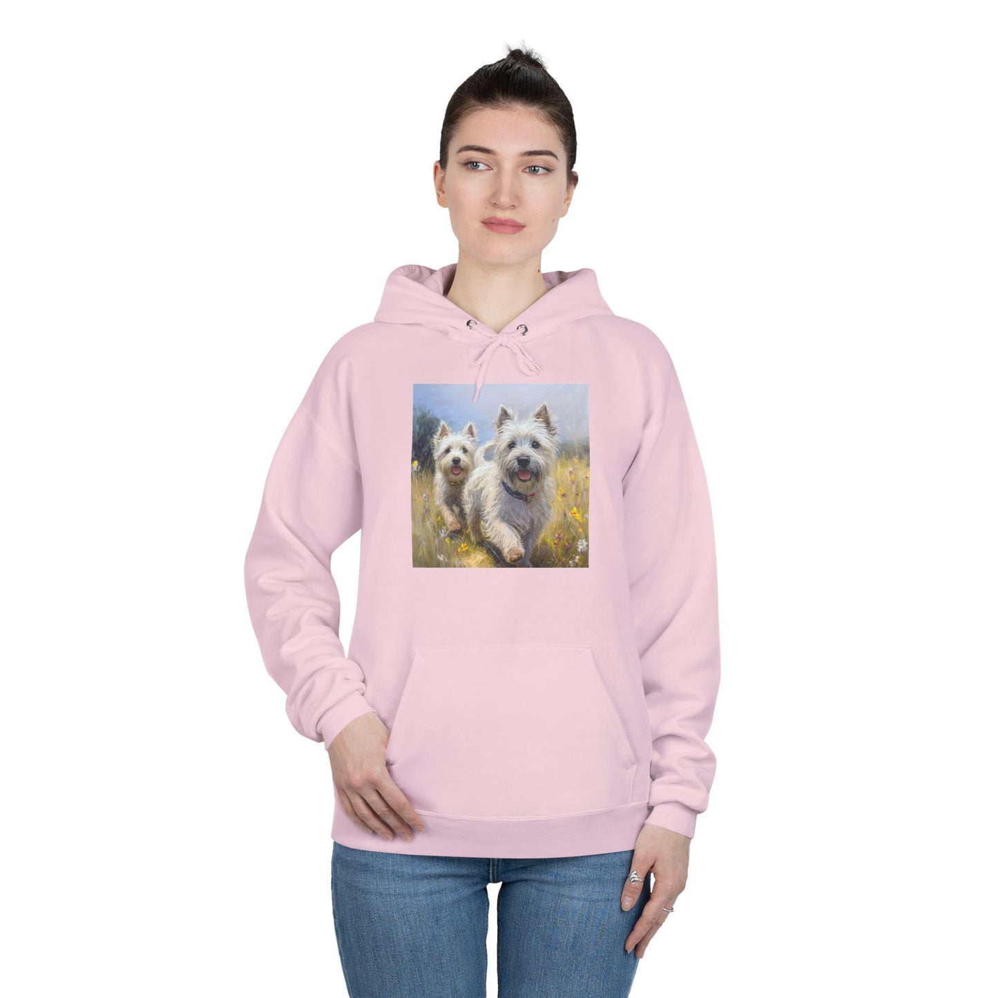 Cairn Terriers - Unisex Cotton Blend Fleece Lined Hoodie Sweatshirt