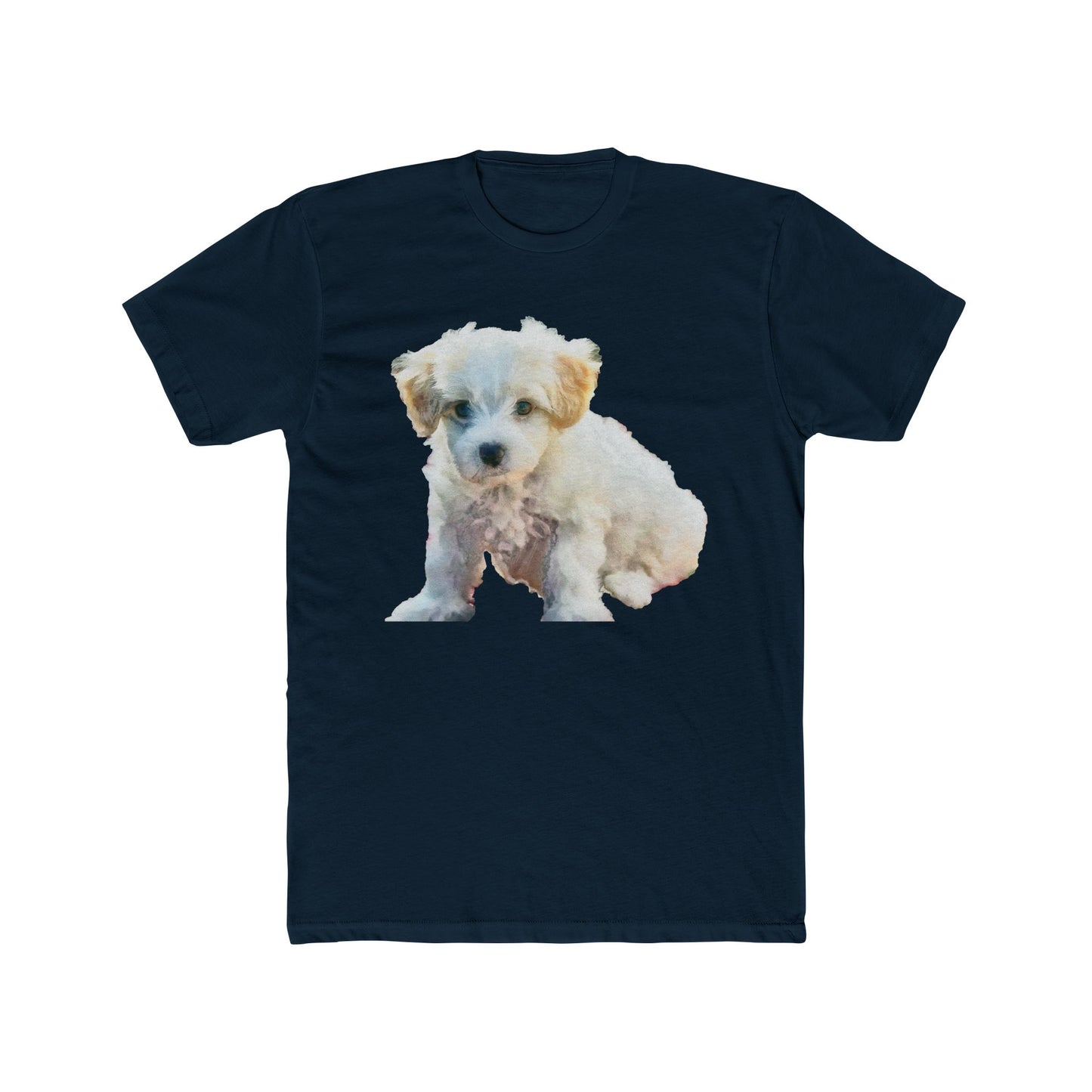 Bichon Frise Men's Fitted Cotton Crew Tee