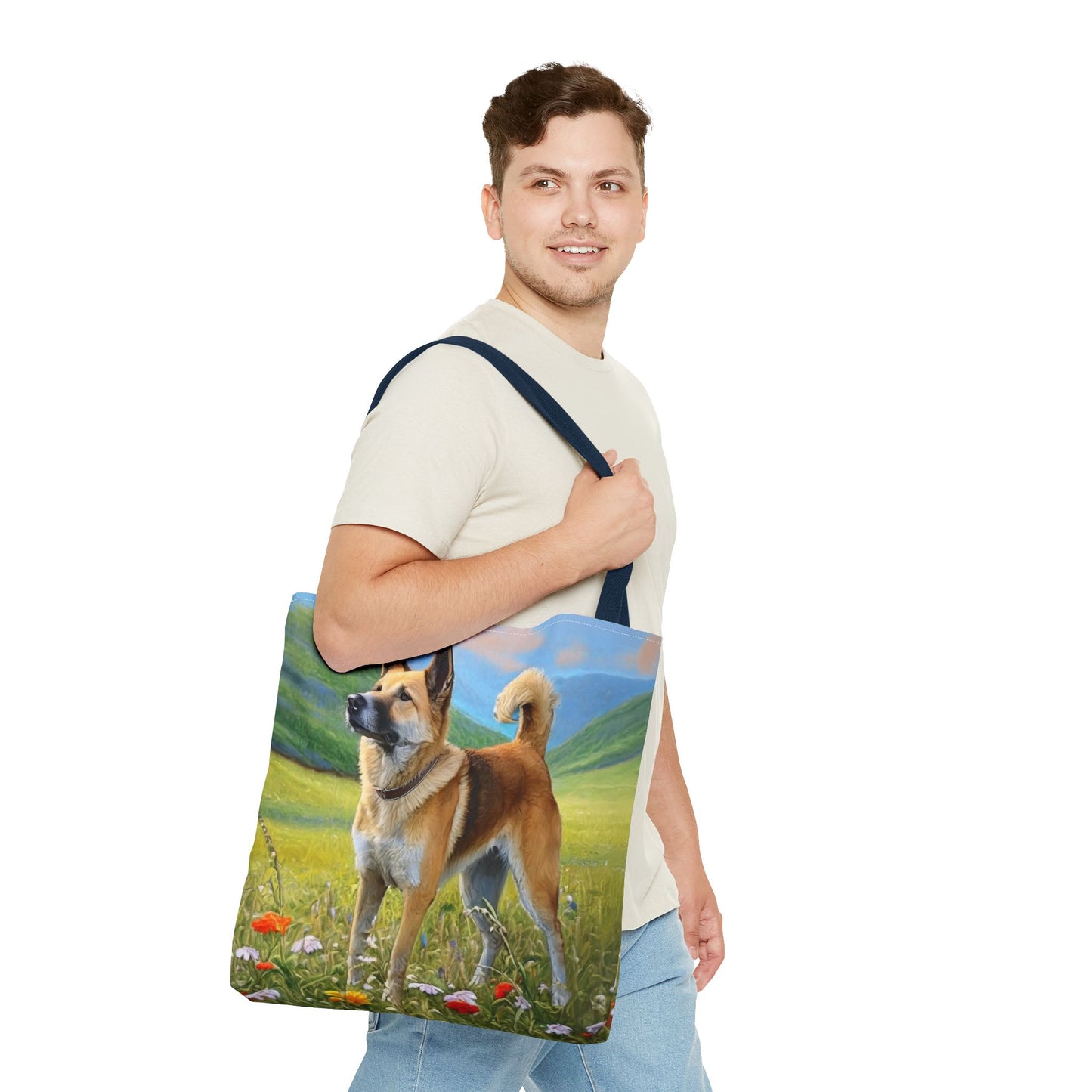 Korean Jindo Polyester Tote Bag (AOP)