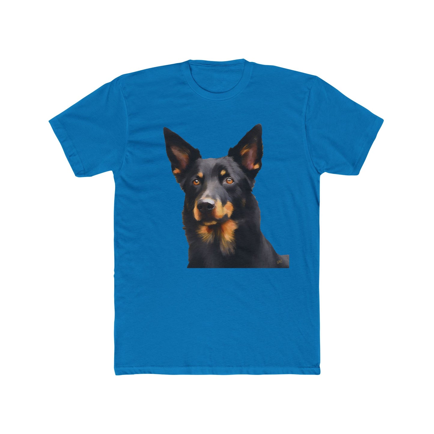Australian Kelpie #2 Men's Fitted Cotton Crew Tee