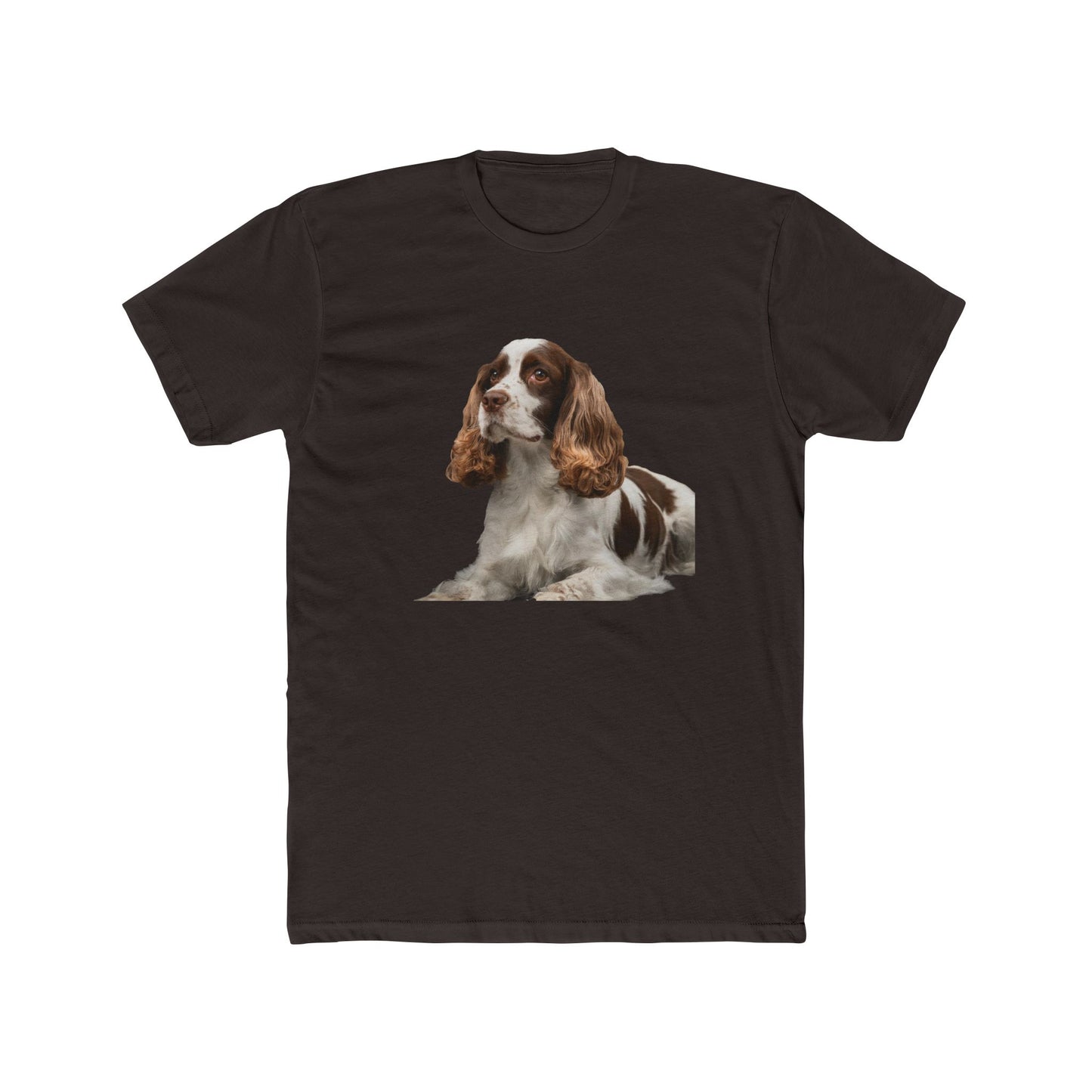 French Spaniel Men's Fitted Cotton Crew Tee