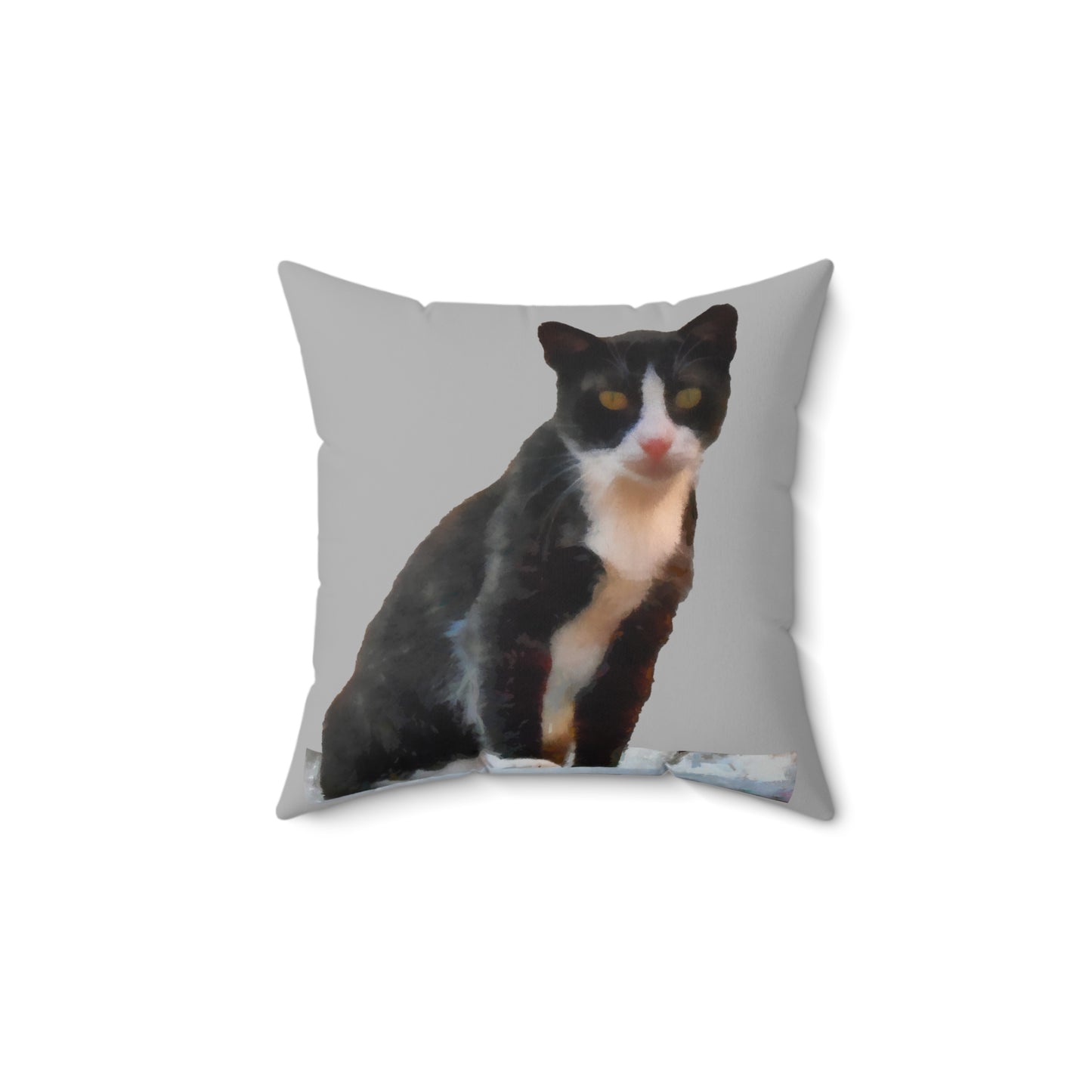 Cat from Hydra - Spun Polyester Throw Pillow