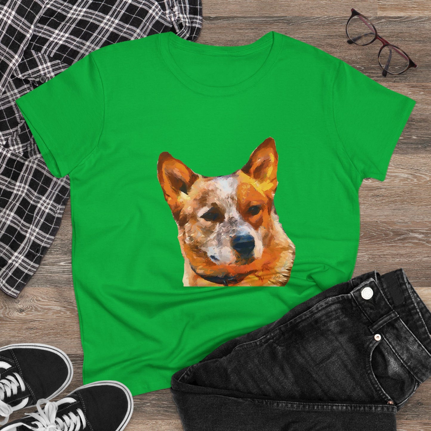 Red Heeler - Australian Cattle Dog Women's Midweight Cotton Tee