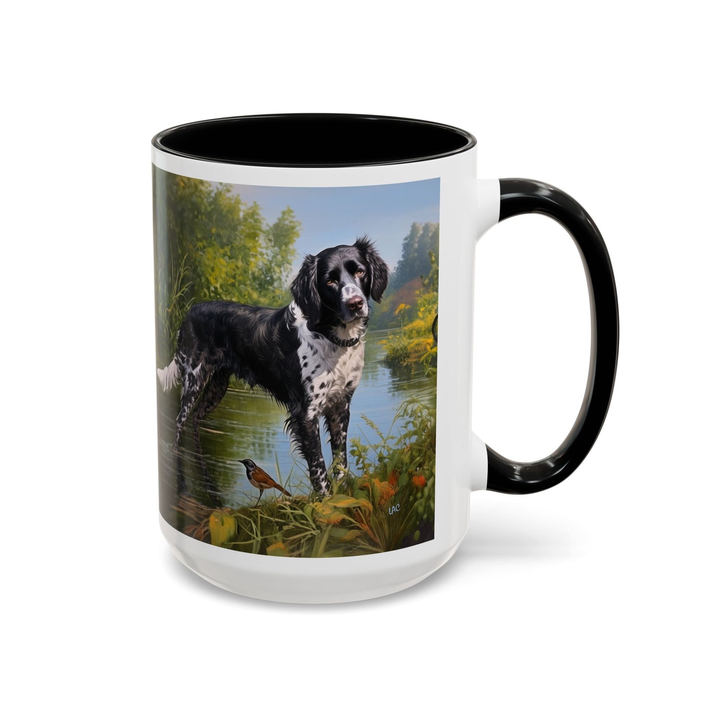 Large Munsterlander - Ceramic Accent Coffee Mug - 2 Sizes