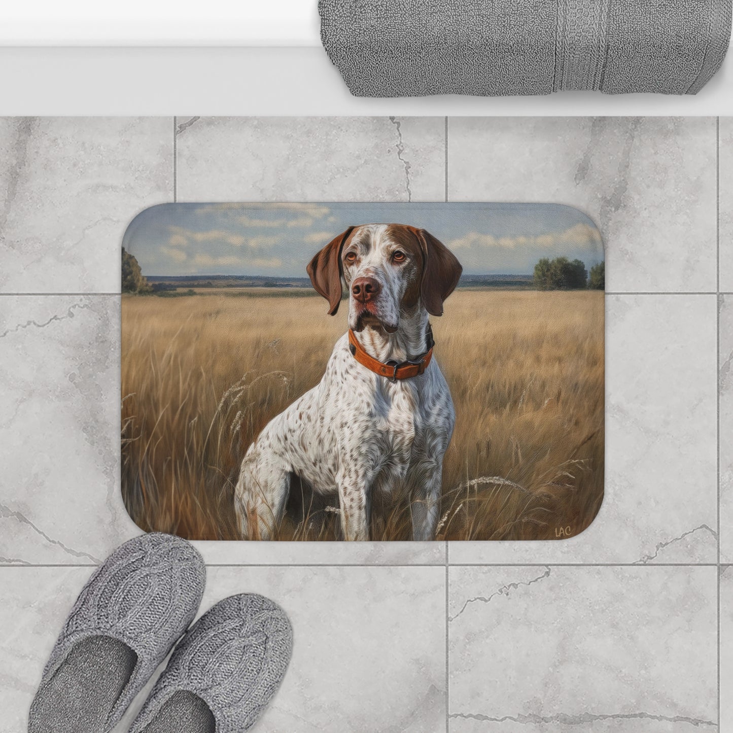 Braque du Bourbonnais Bathroom Rug Mat