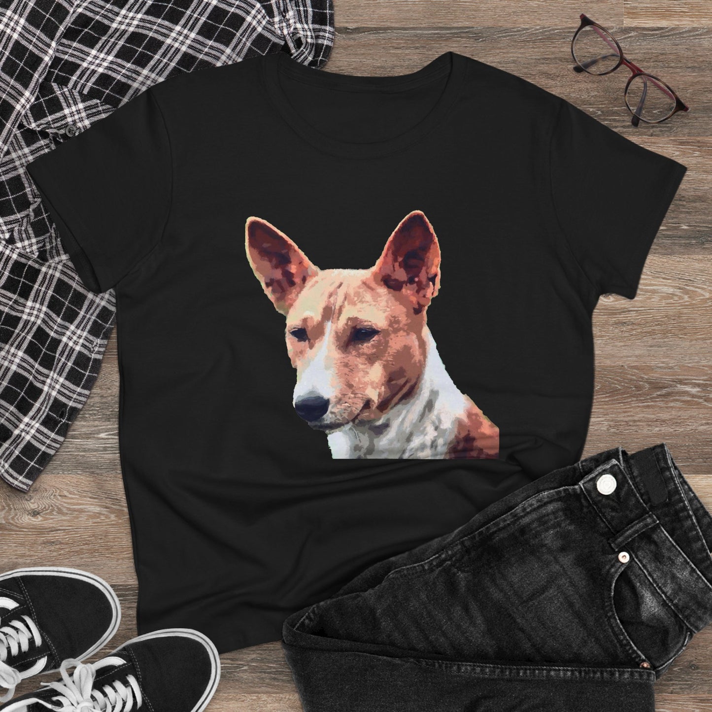 Basenji Women's Midweight Cotton Tee - A Whisper of Comfort