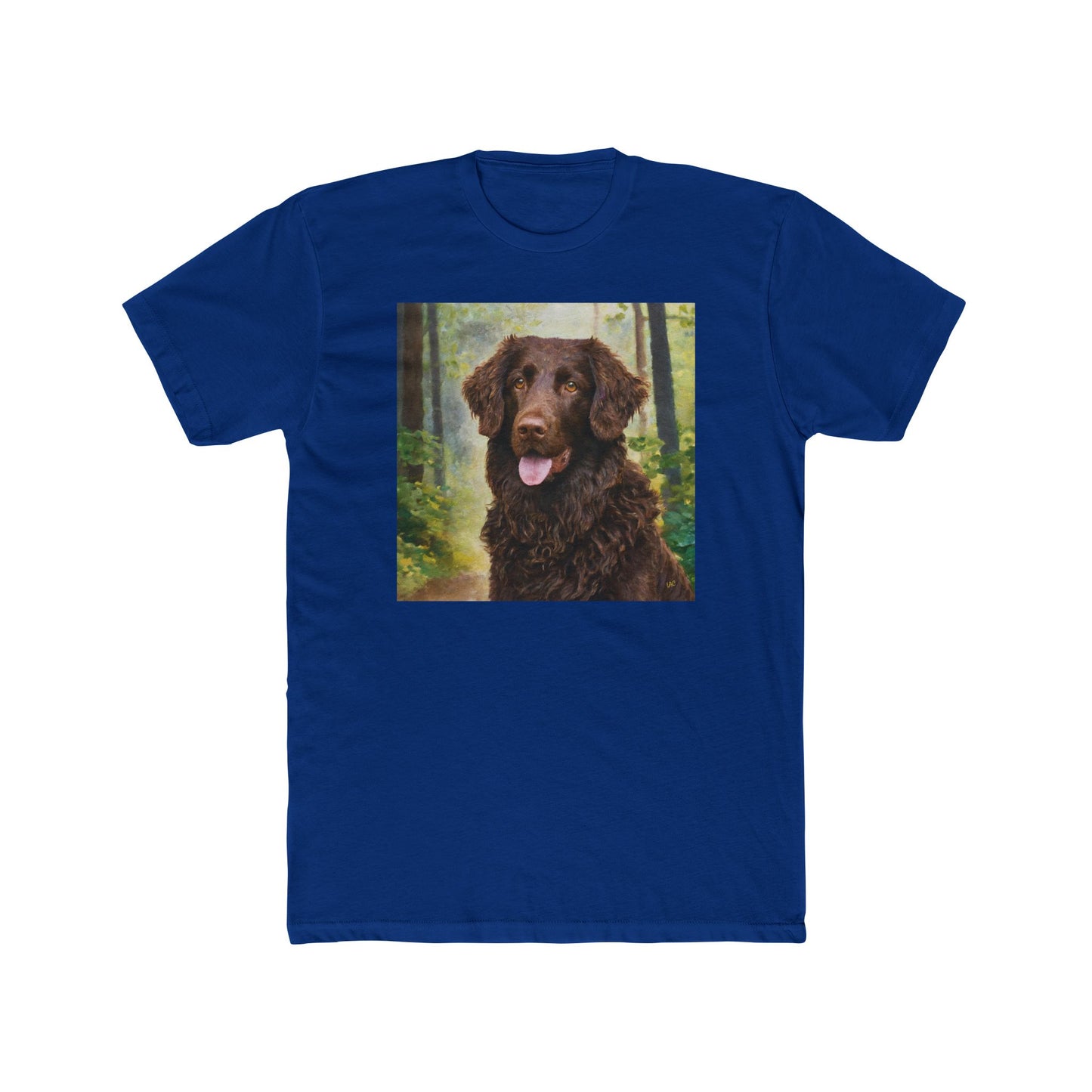 Curly Coated Retriever Men's Cotton Crew Tee