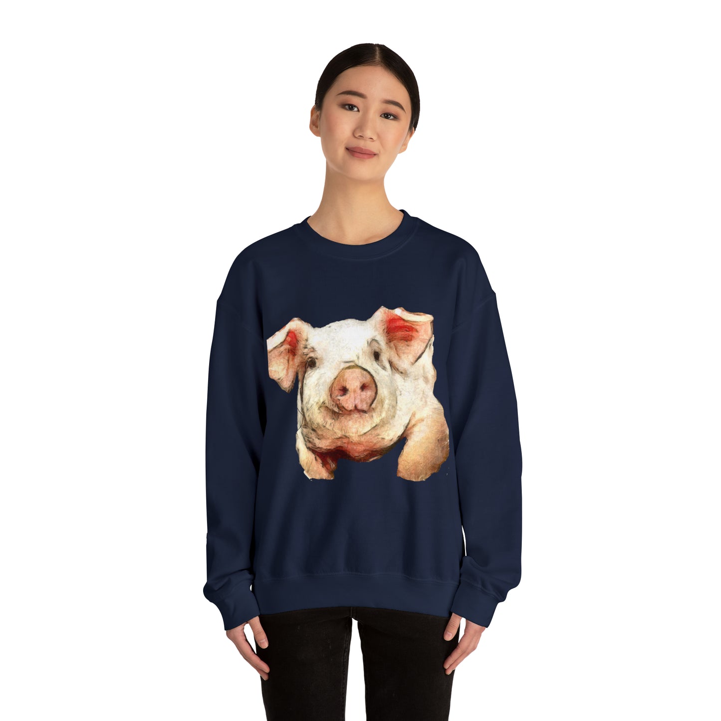 Pig 'Petunia' Unisex 50/50 Crewneck Sweatshirt