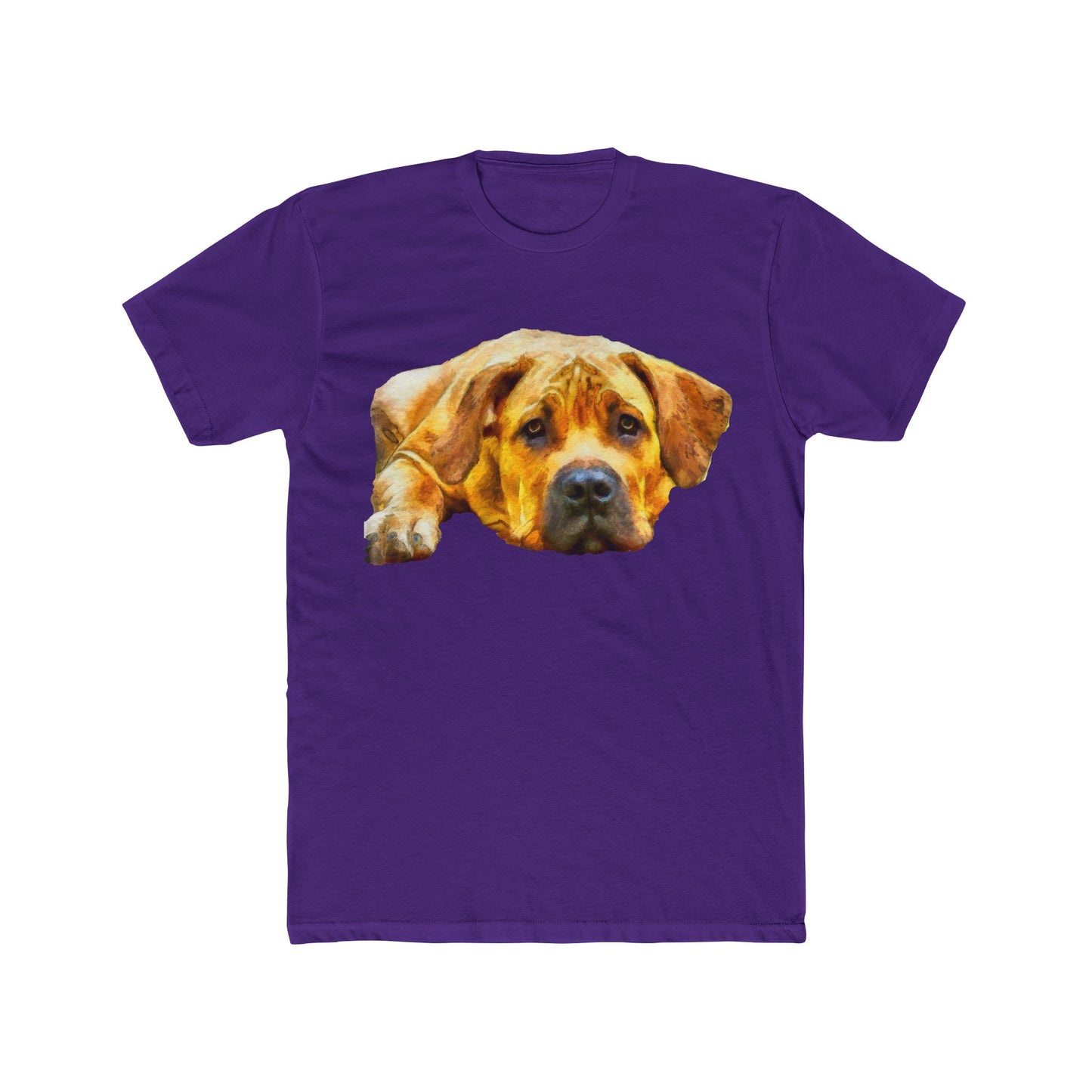Boerboel Men's Fitted Cotton Crew Tee: Embrace Comfort and Style