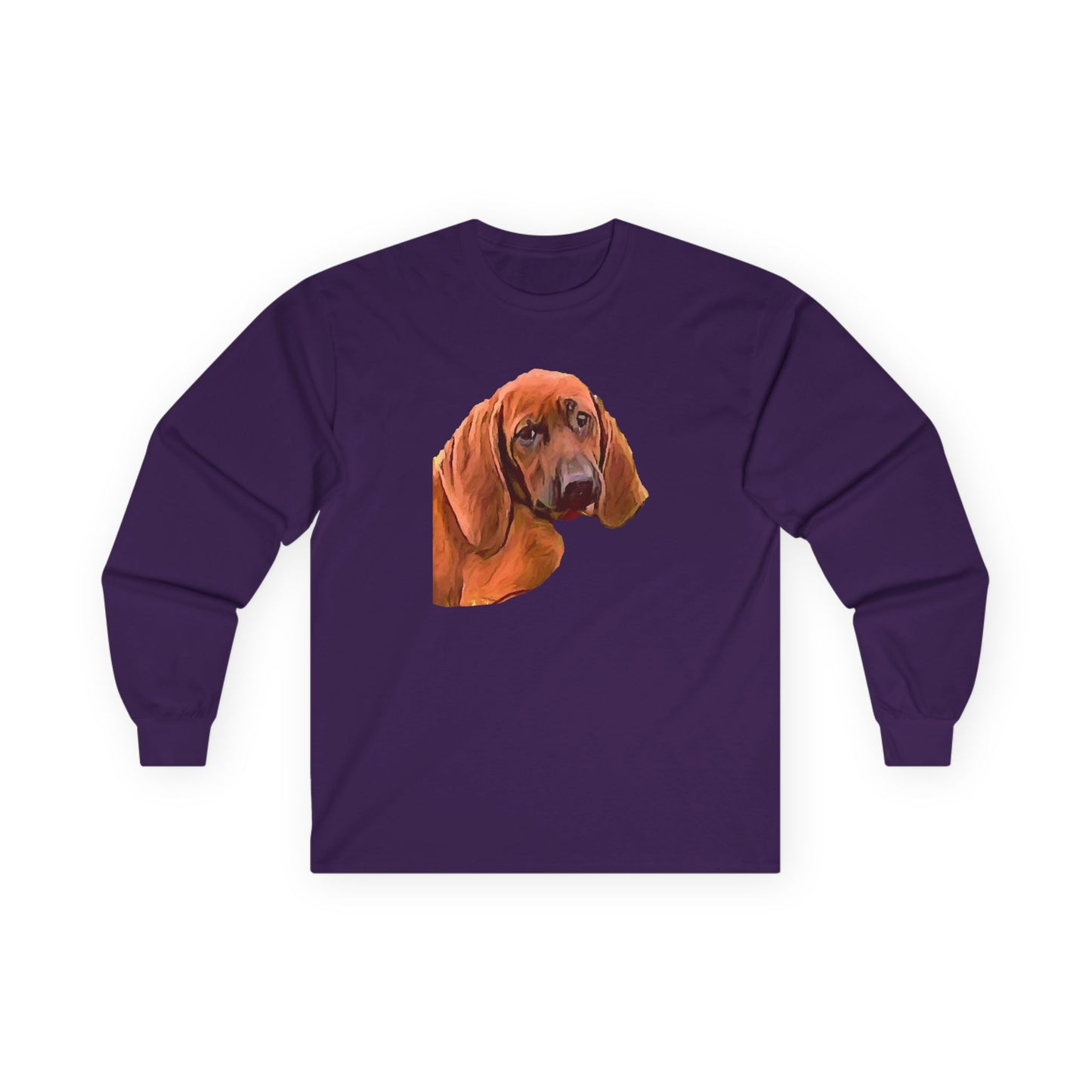 Redbone Coonhound - Unisex Cotton Long Sleeve Tee