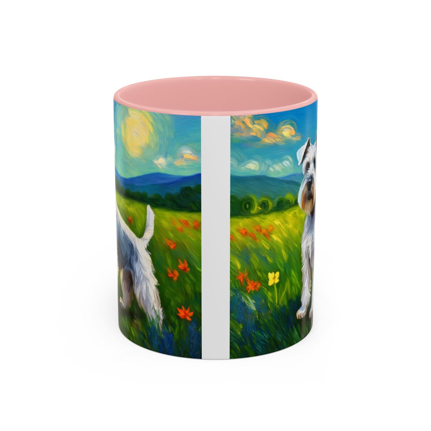 White Schnauzer Accent Coffee Mug - 2 Sizes