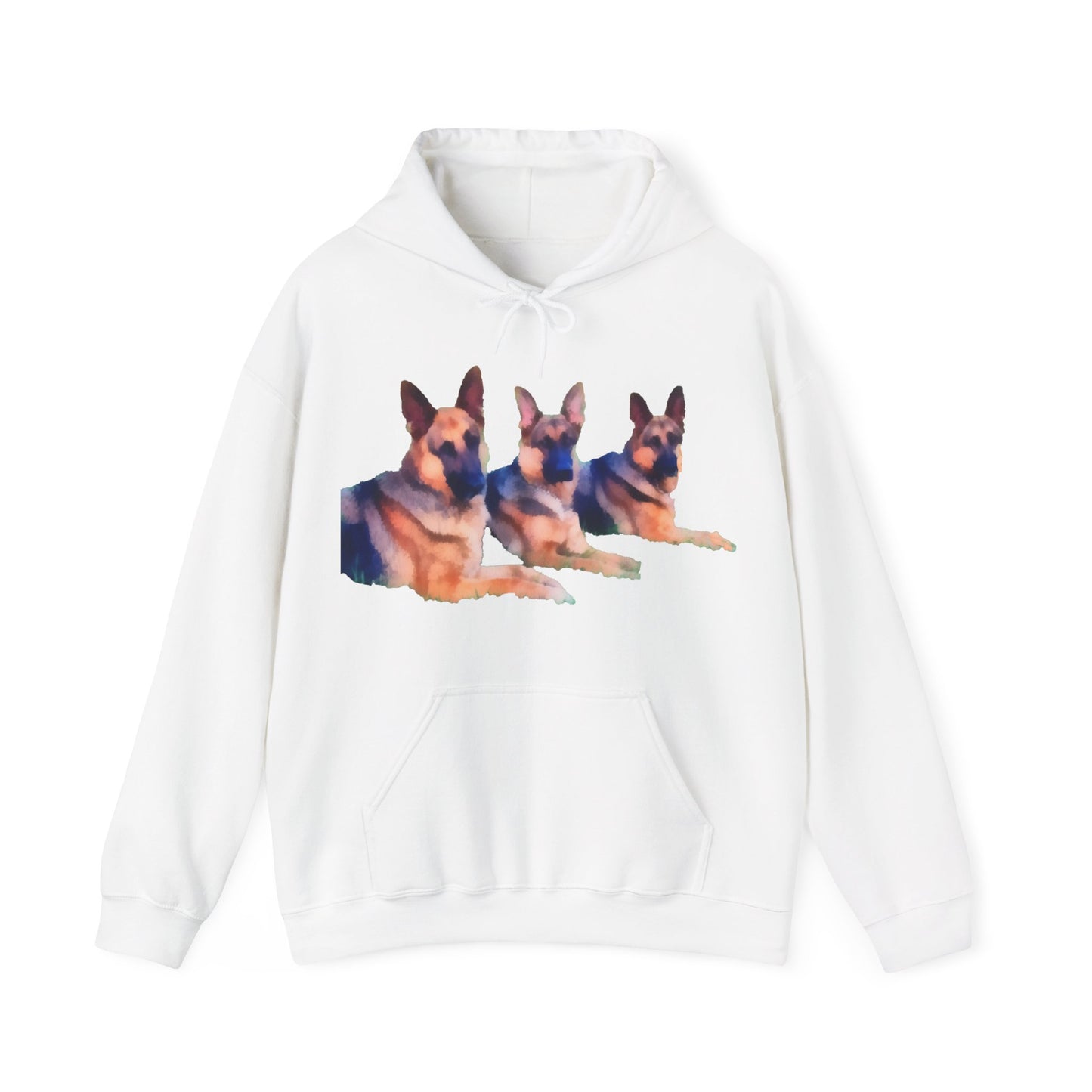 German Shepherd Trio Unisex Hoodie: Pawsitively Stylish!