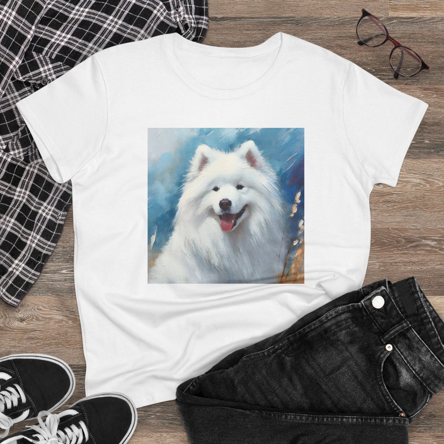 Samoyed Women's Midweight Cotton Tee
