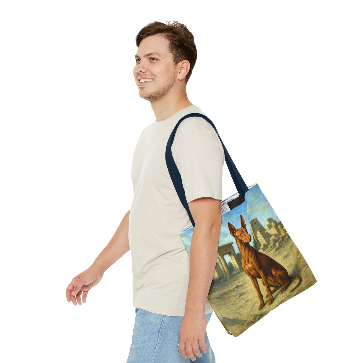 Egyptian Pharoh Hound Polyester Tote Bag (AOP)