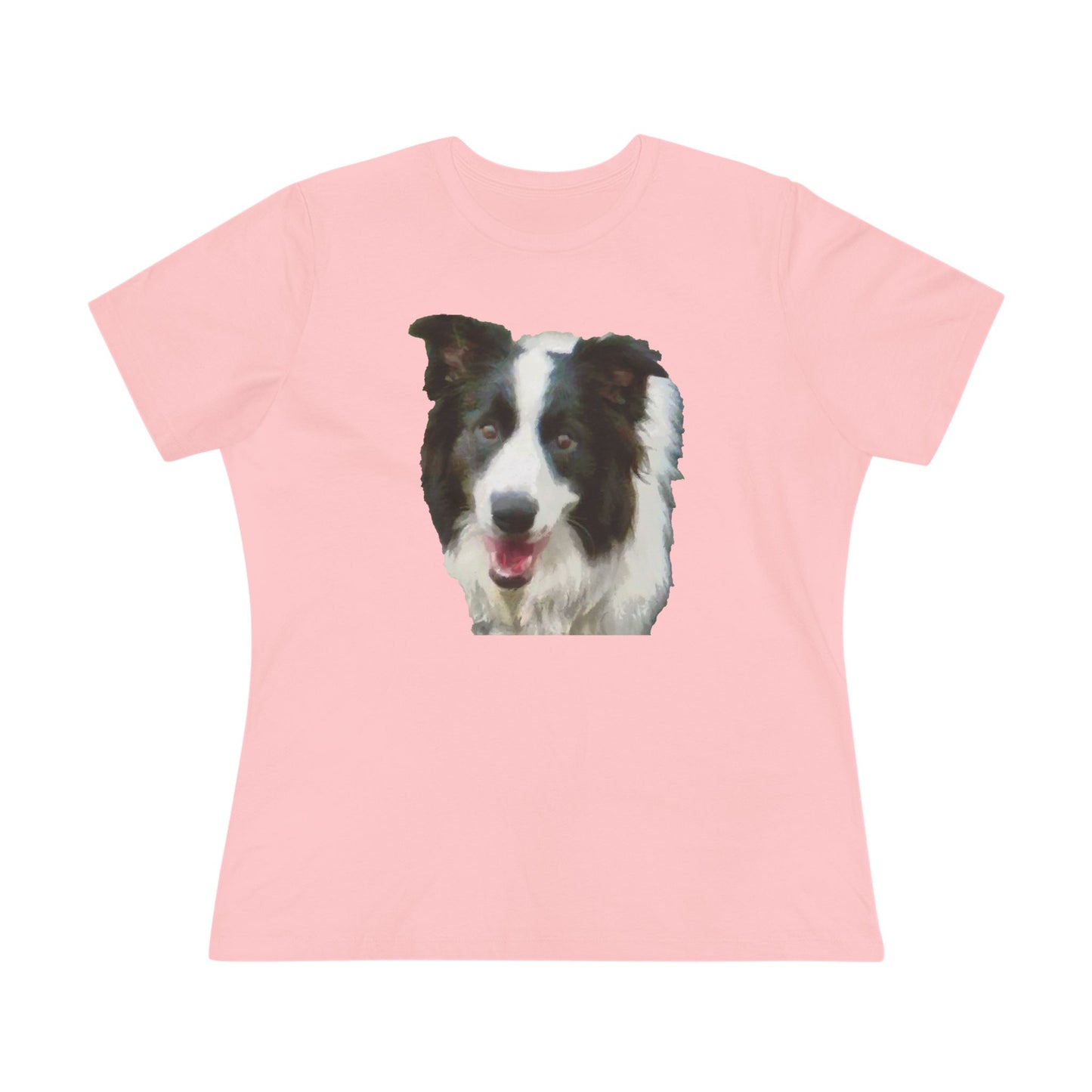 Border Collie 'Archie' Women's Relaxed Fit Cotton Tee