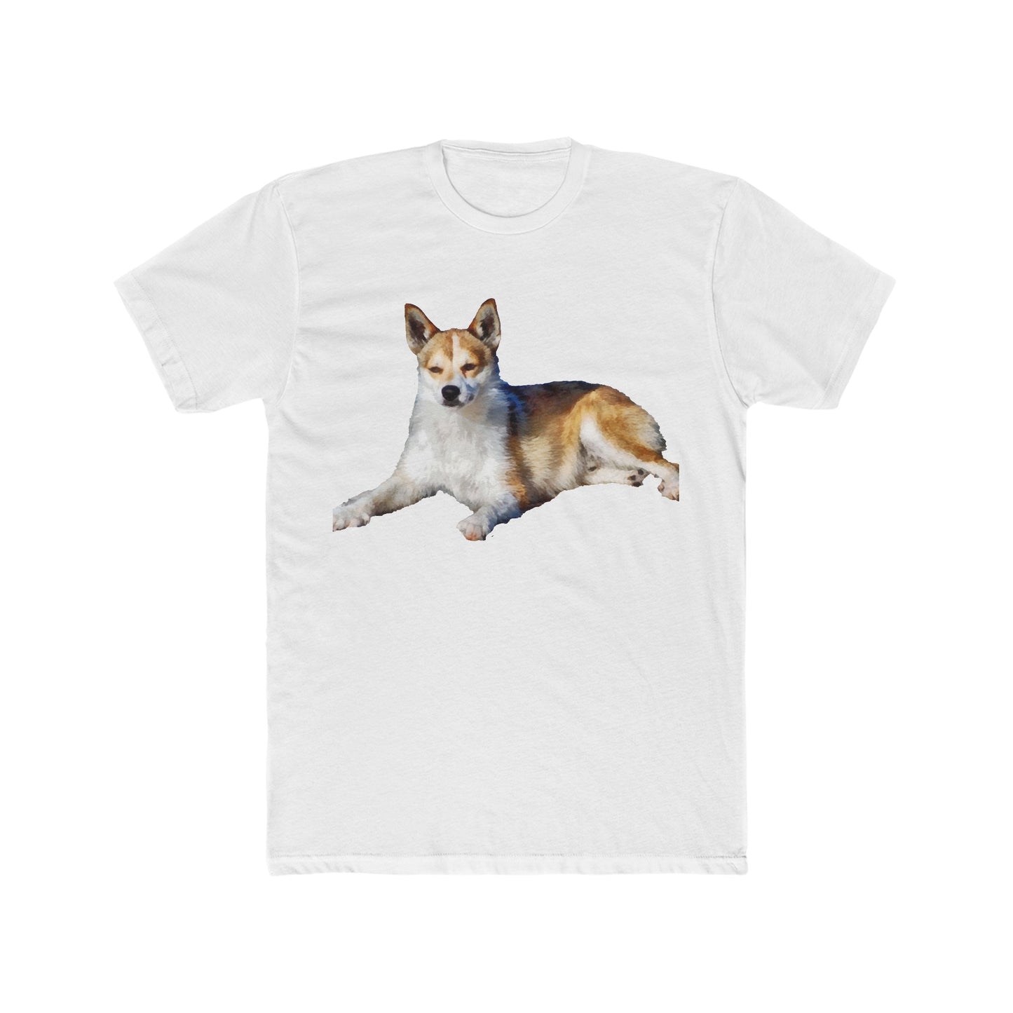 Norwegian Lundehund -- Men's Fitted Cotton Crew Tee