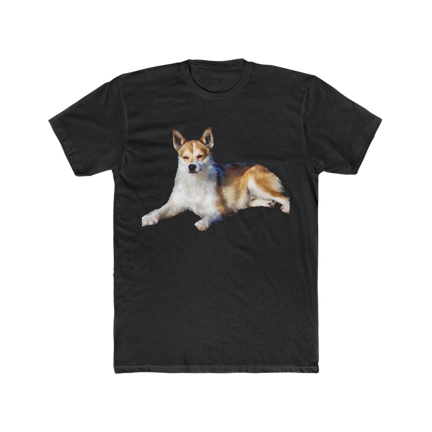 Norwegian Lundehund -- Men's Fitted Cotton Crew Tee