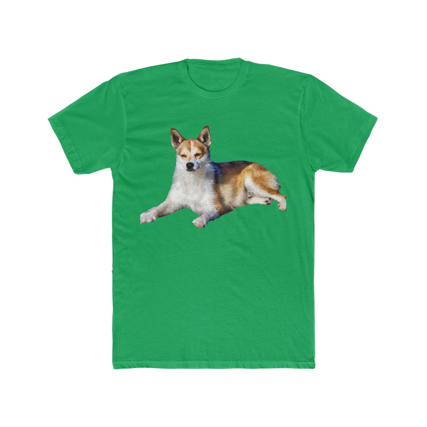 Norwegian Lundehund -- Men's Fitted Cotton Crew Tee